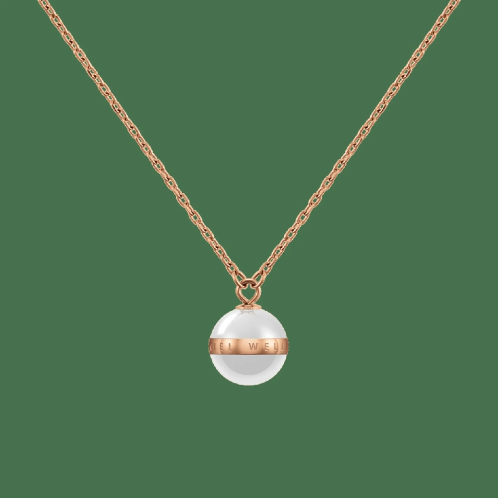 Daniel Wellington Halsband<Aspiration Necklace Rose Gold/Satin White