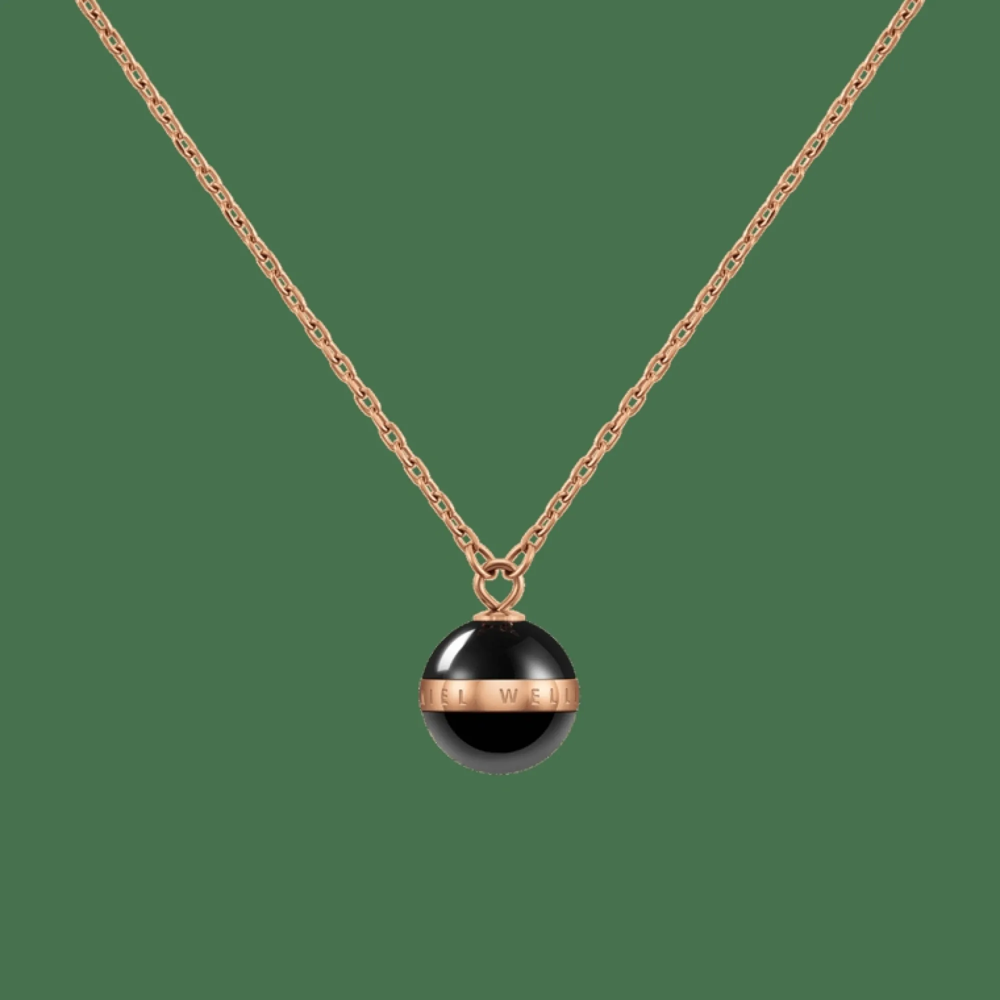 Daniel Wellington Halsband<Aspiration Necklace Rose Gold/Black