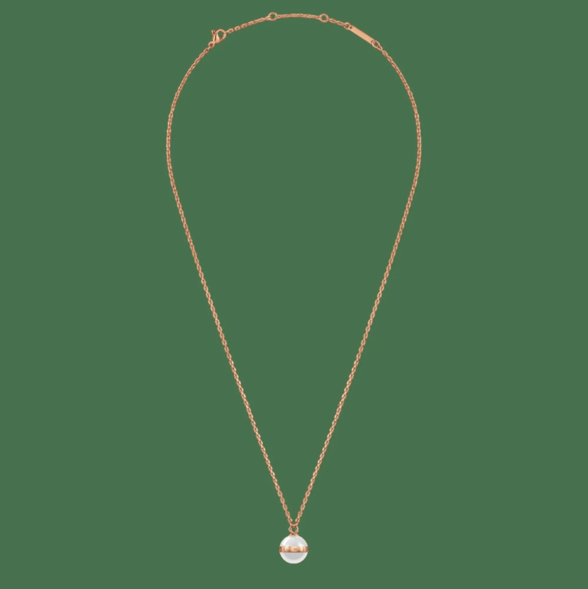 Daniel Wellington Halsband<Aspiration Necklace Rose Gold/Satin White