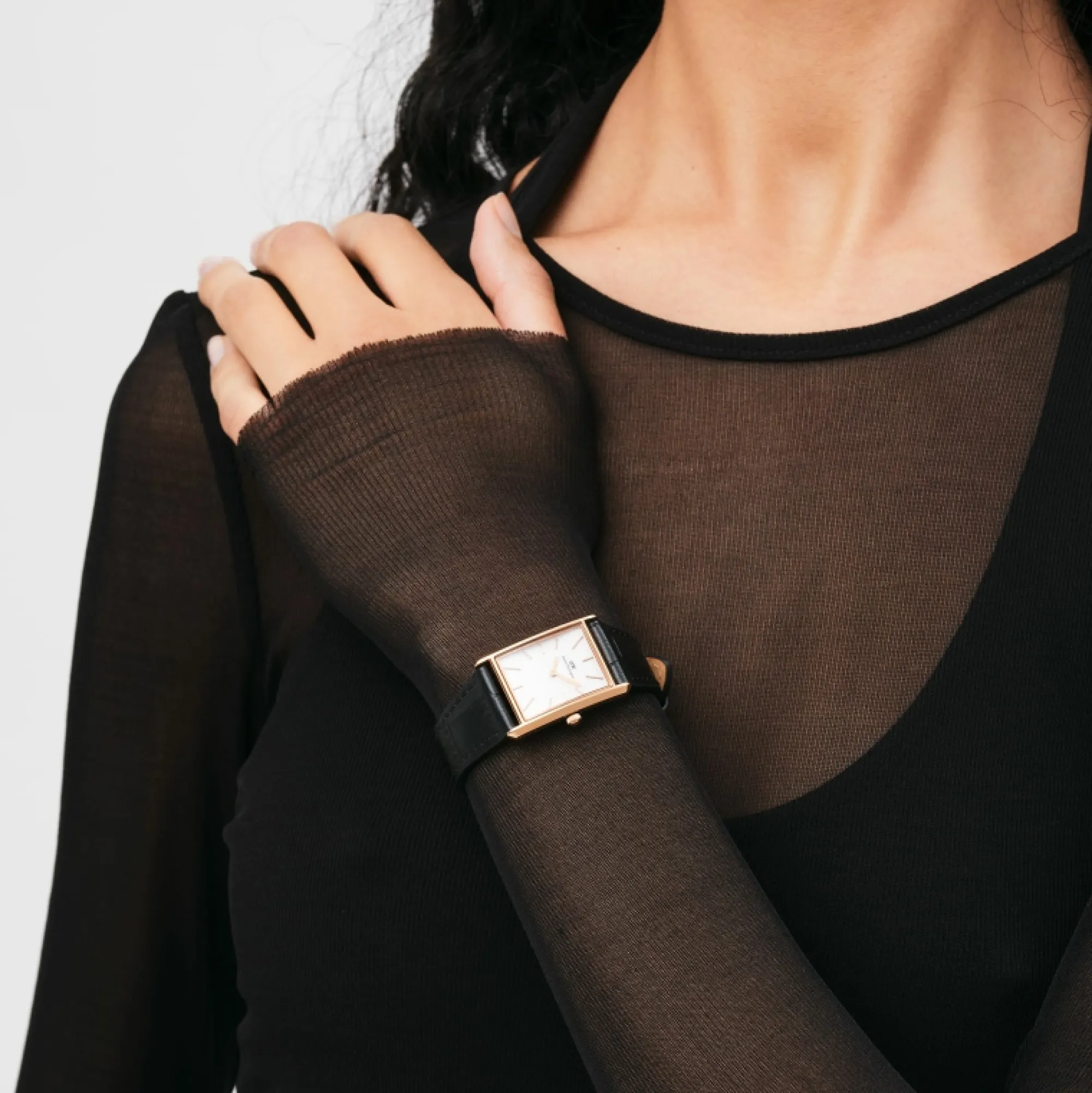 Daniel Wellington Damklockor | Herrklockor<Bound Black Crocodile Rose Gold