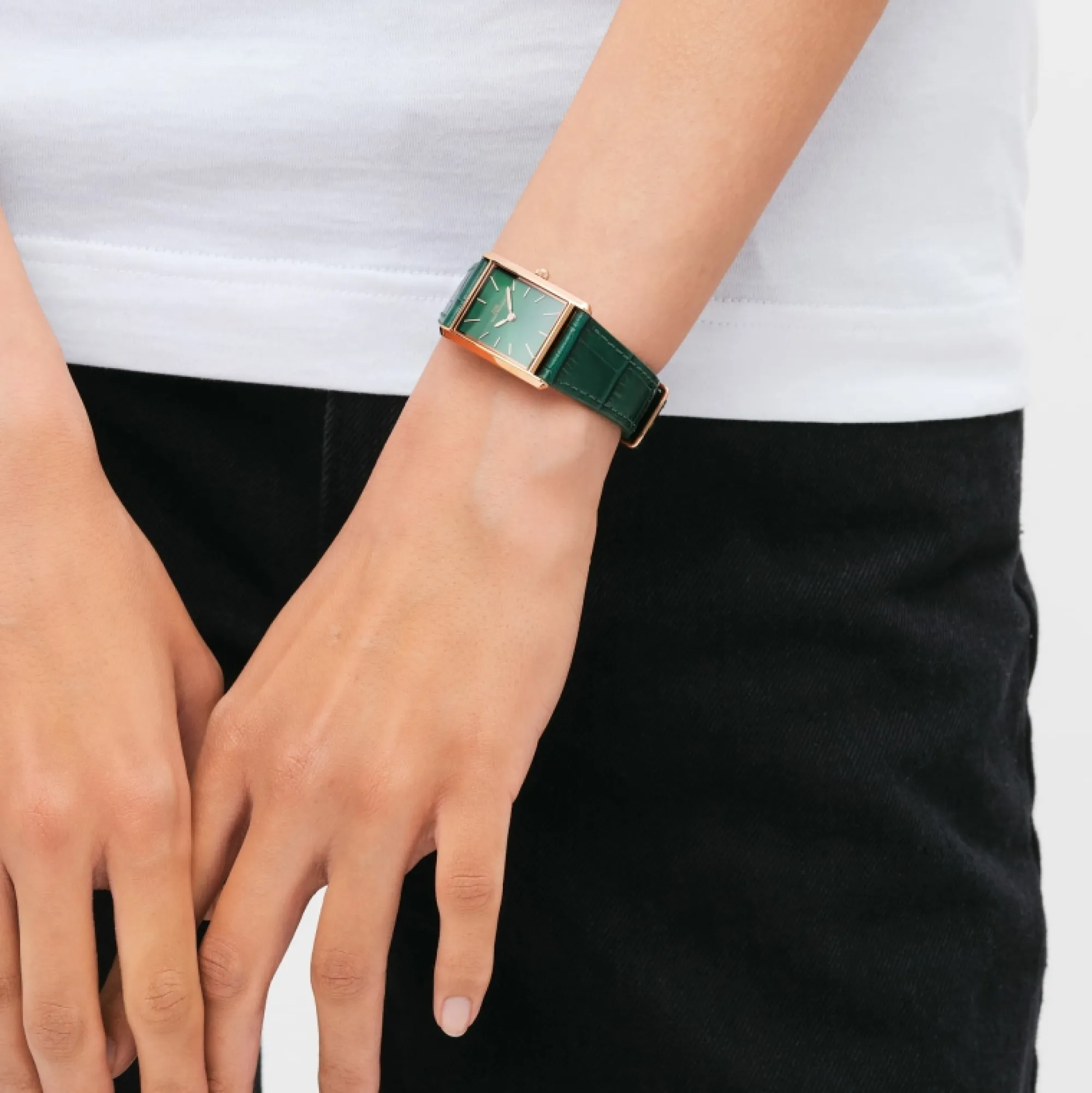 Daniel Wellington Damklockor<Bound Crocodile Emerald Sunray Rose Gold