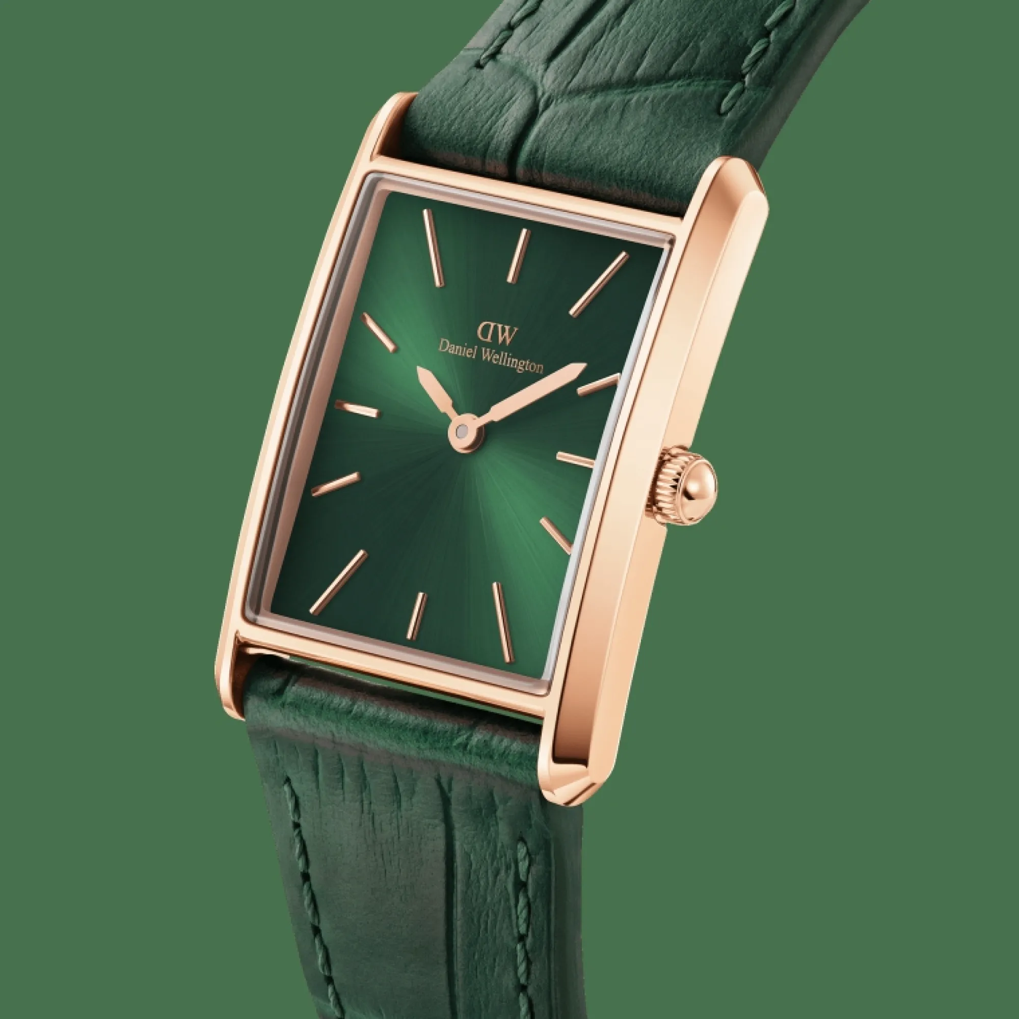 Daniel Wellington Damklockor<Bound Crocodile Emerald Sunray Rose Gold