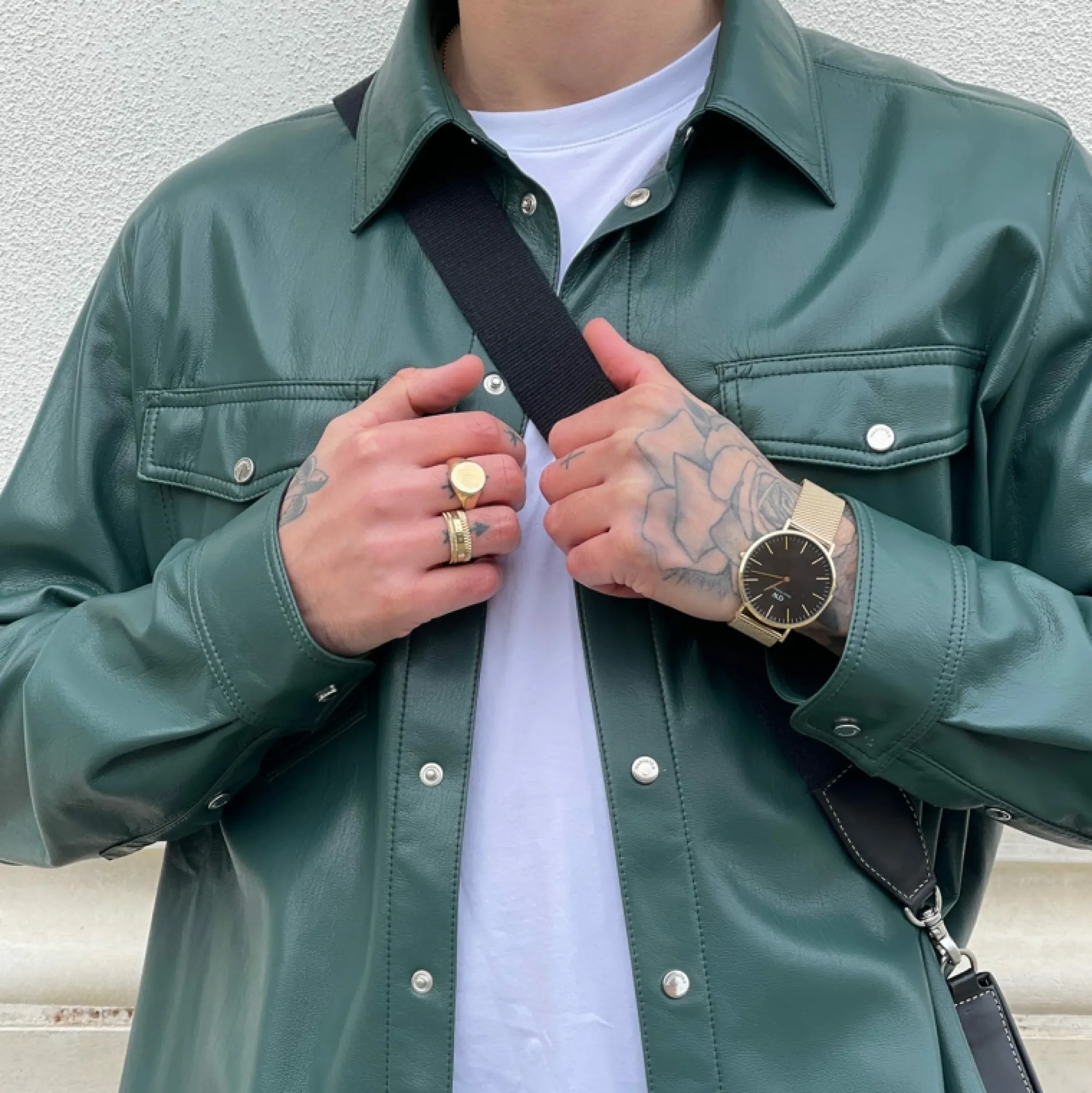 Daniel Wellington Herrklockor<Classic Mesh Onyx Gold
