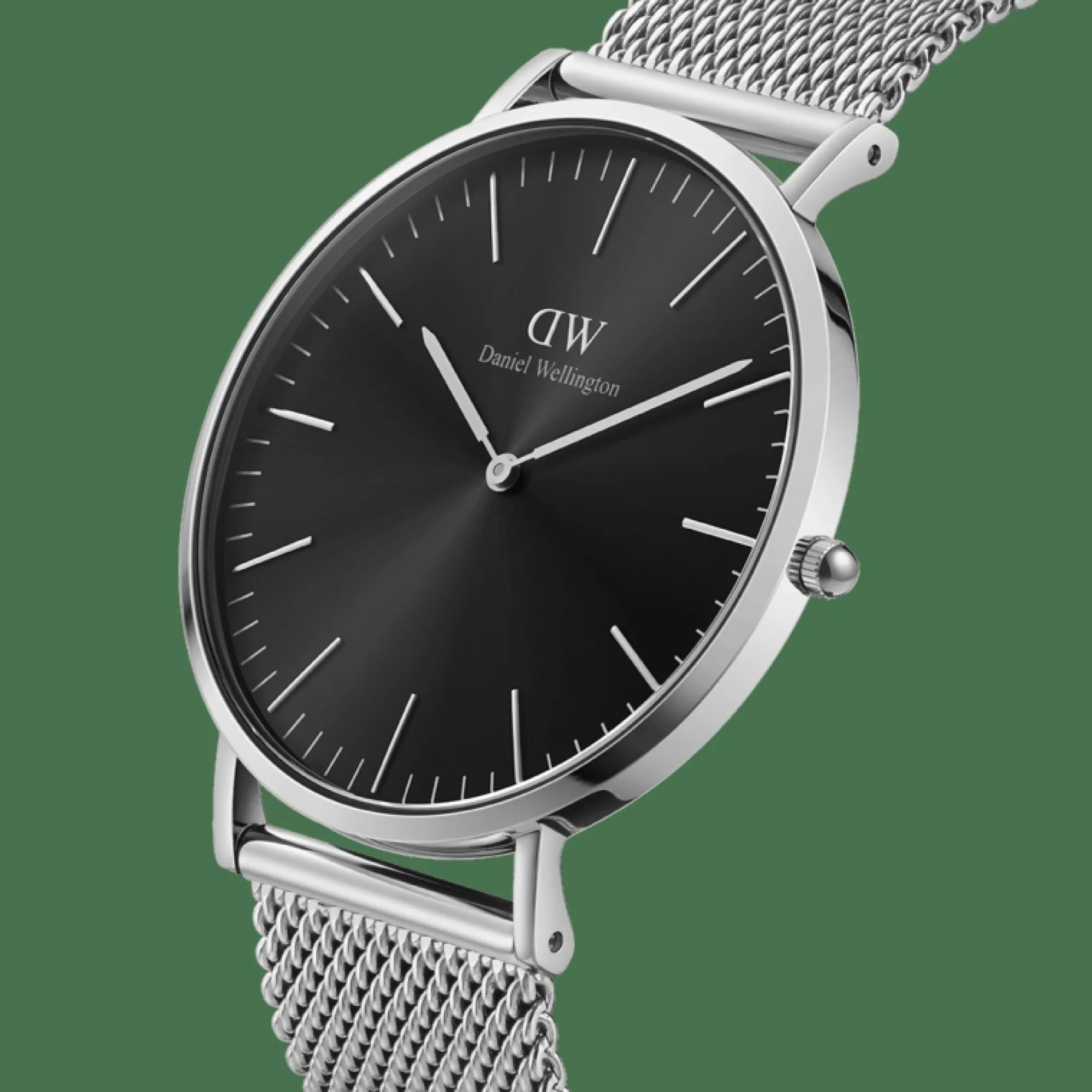Daniel Wellington Herrklockor<Classic Mesh Onyx Silver
