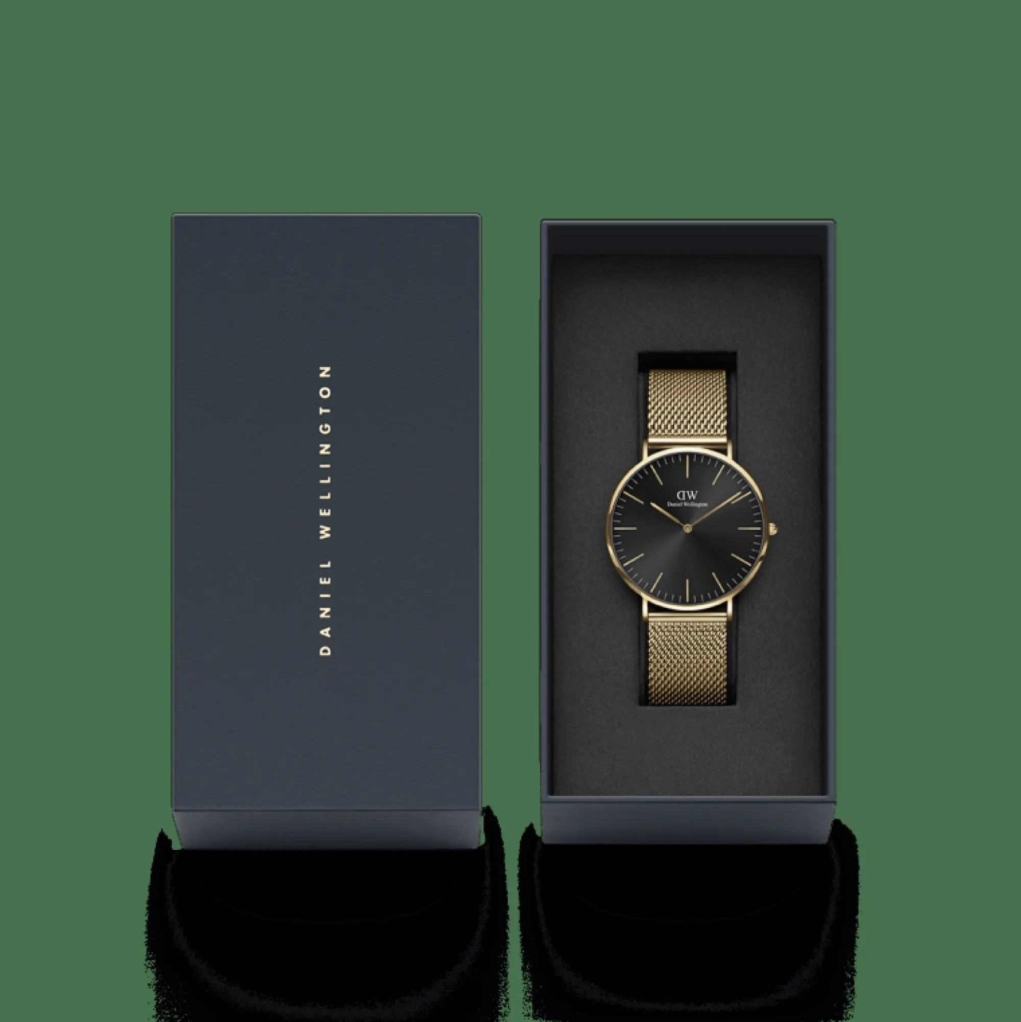Daniel Wellington Herrklockor<Classic Mesh Onyx Gold