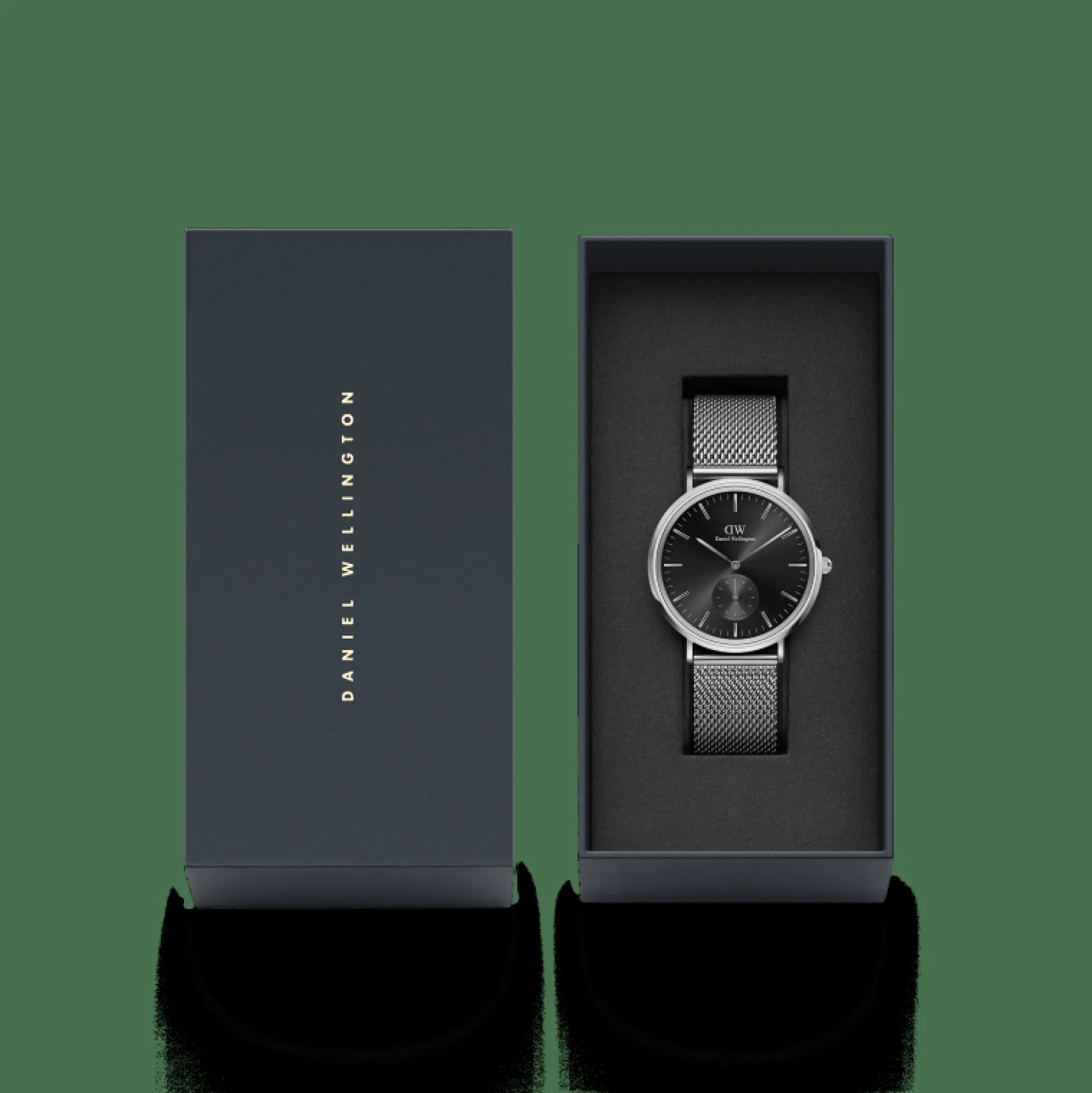 Daniel Wellington Herrklockor<Classic Multi-Eye Sterling Onyx Silver