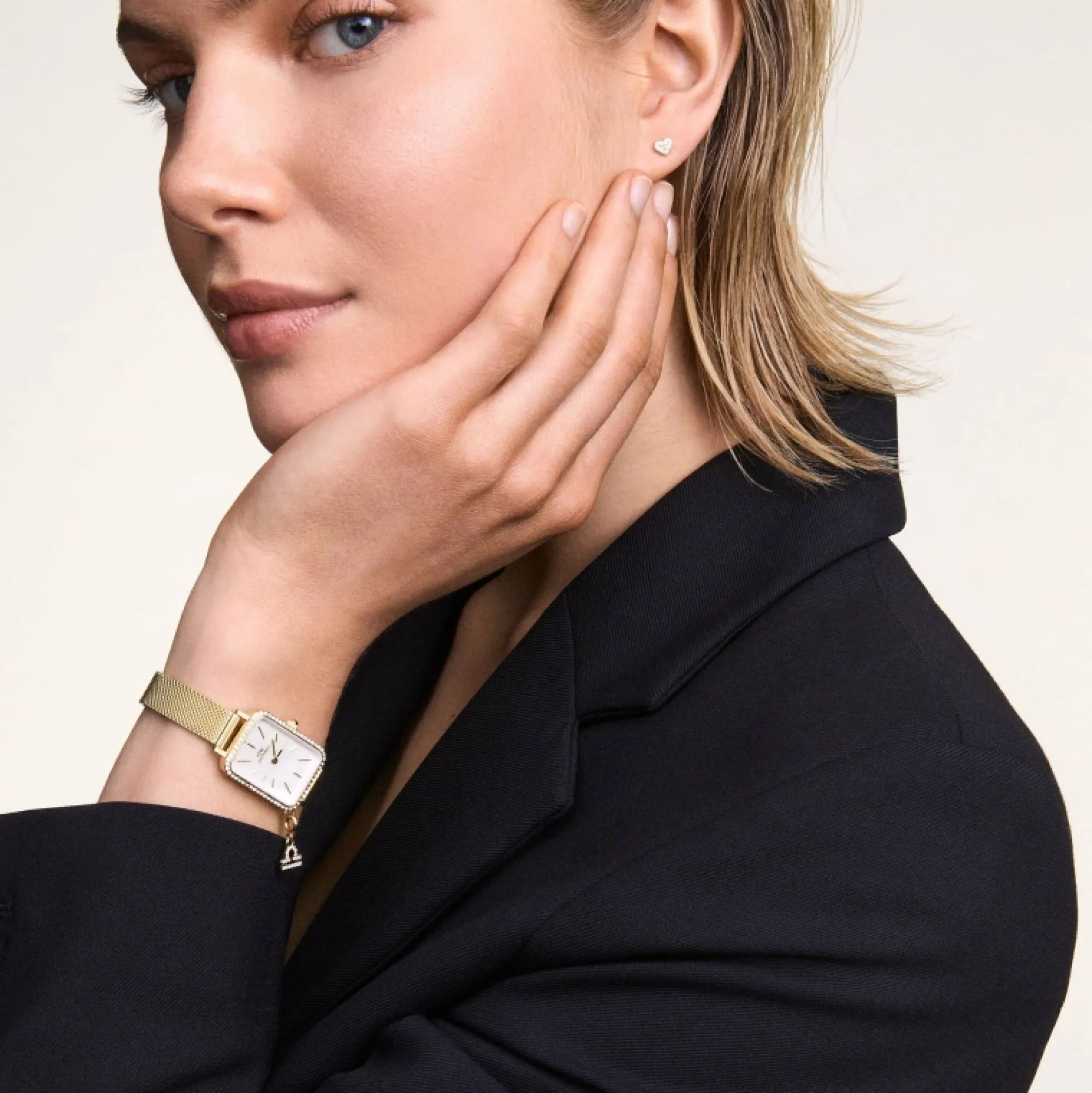 Daniel Wellington Örhängen<Crystal Heart Stud Gold