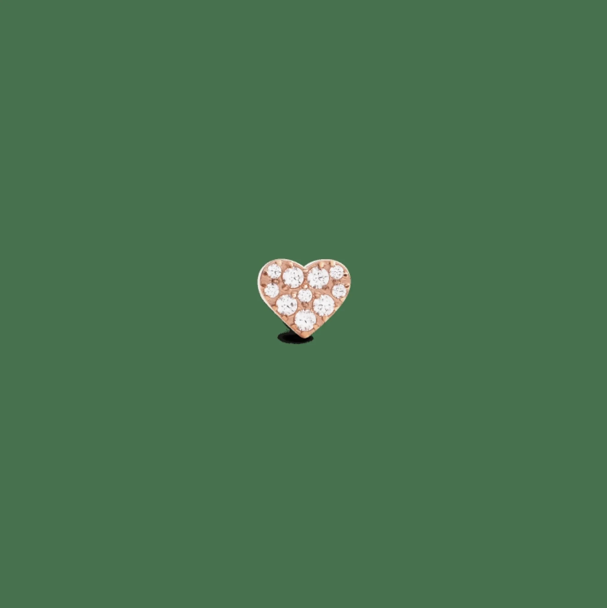 Daniel Wellington Örhängen<Crystal Heart Stud Rose Gold