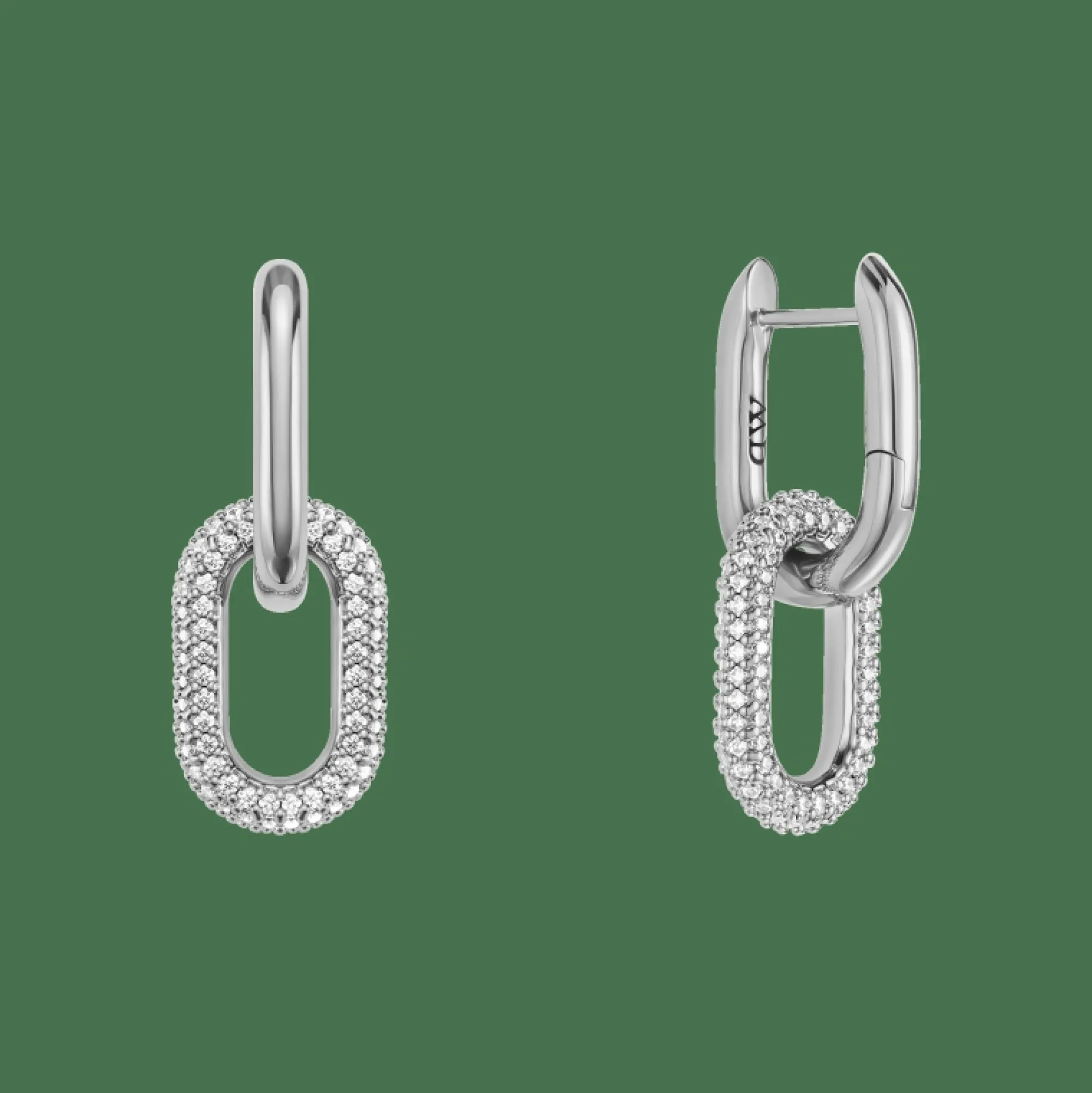 Daniel Wellington Örhängen<Crystal Link Earrings Silver