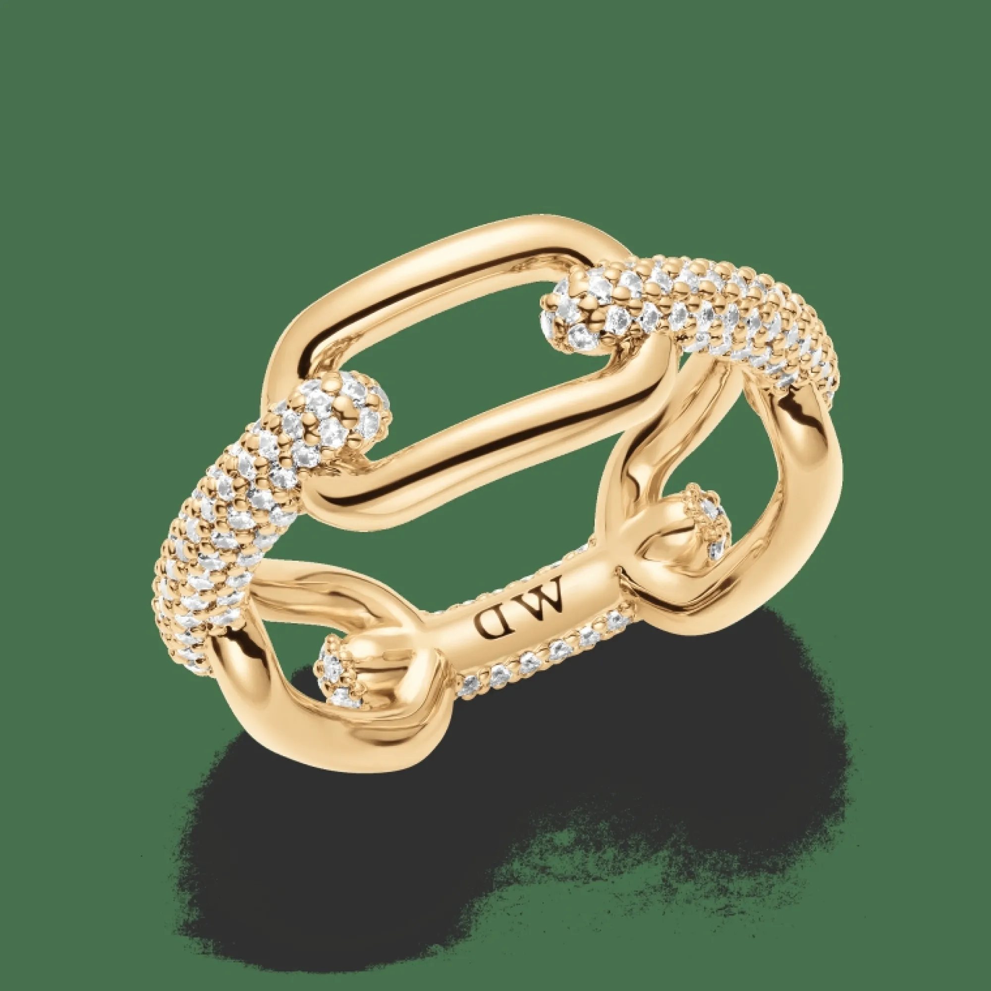 Daniel Wellington Ringar<Crystal Link Ring Gold