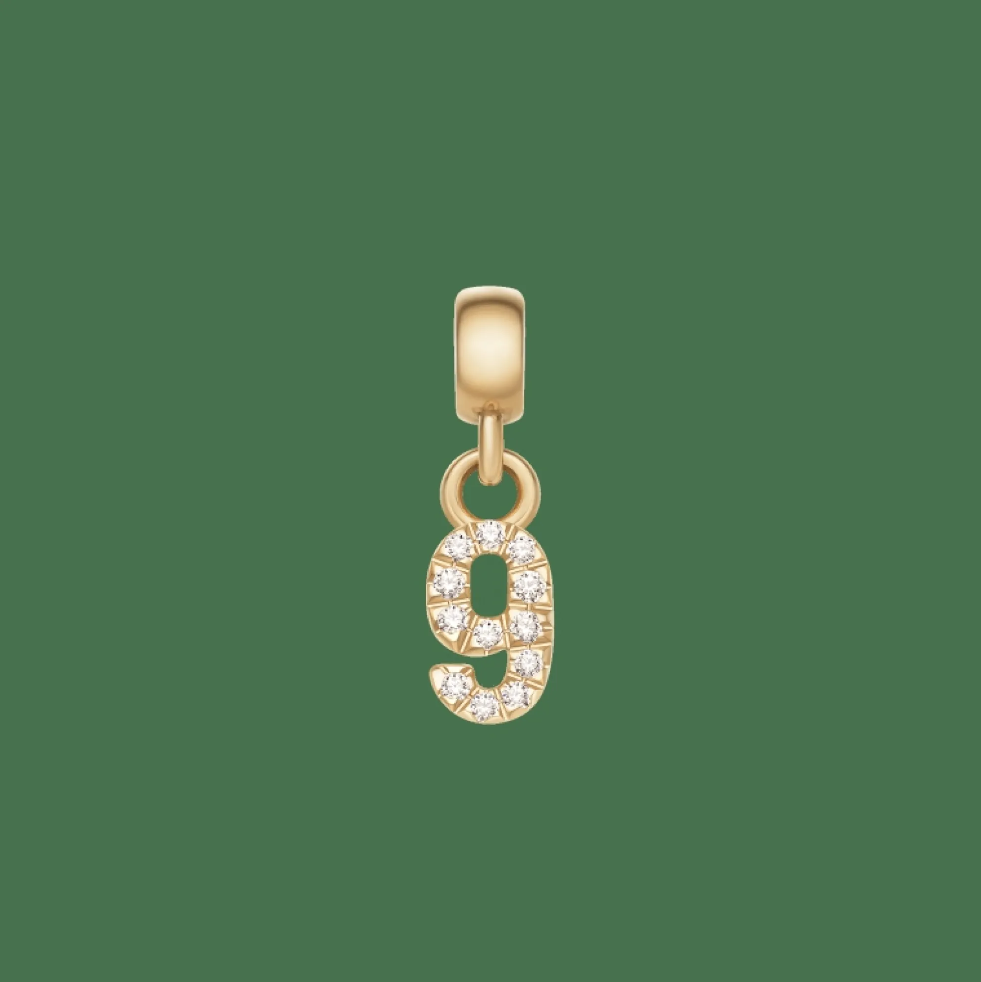 Daniel Wellington Berlocker<Crystal Number Charm Gold