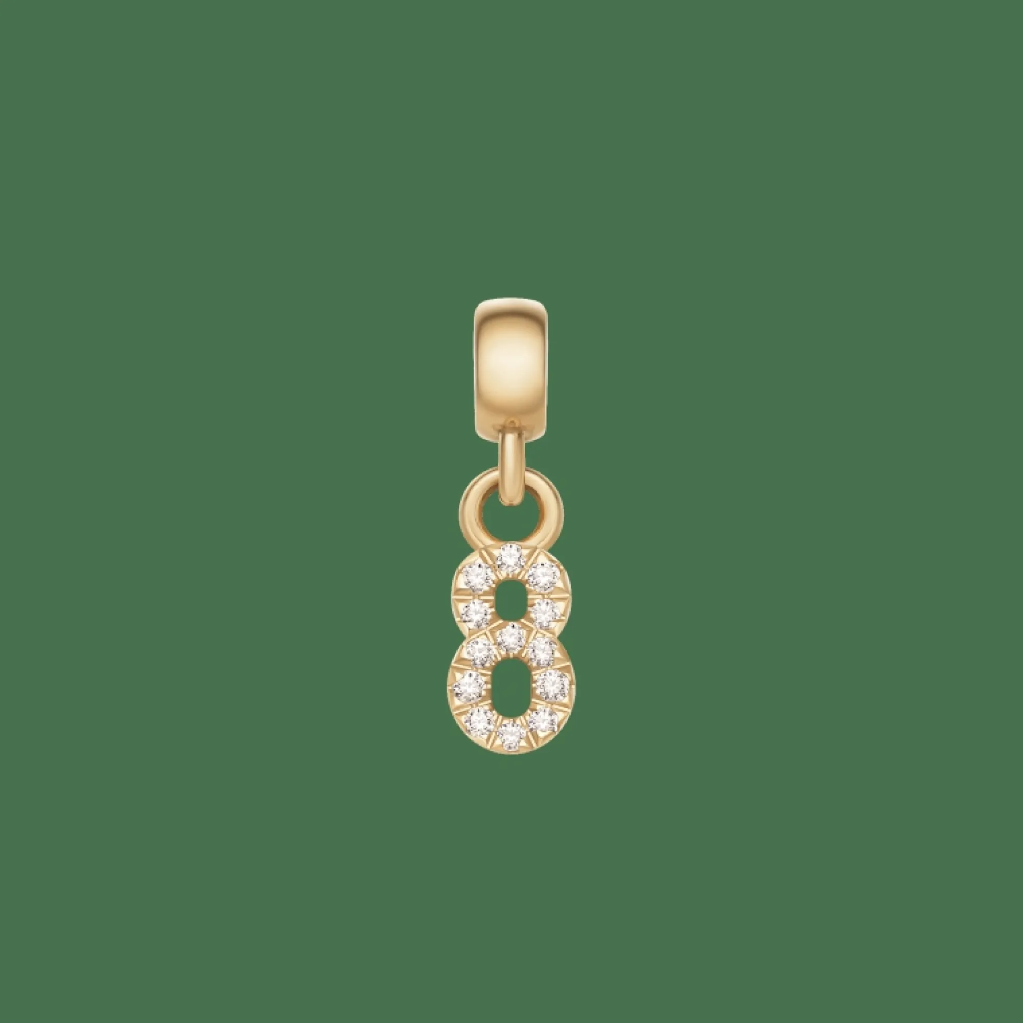 Daniel Wellington Berlocker<Crystal Number Charm Gold
