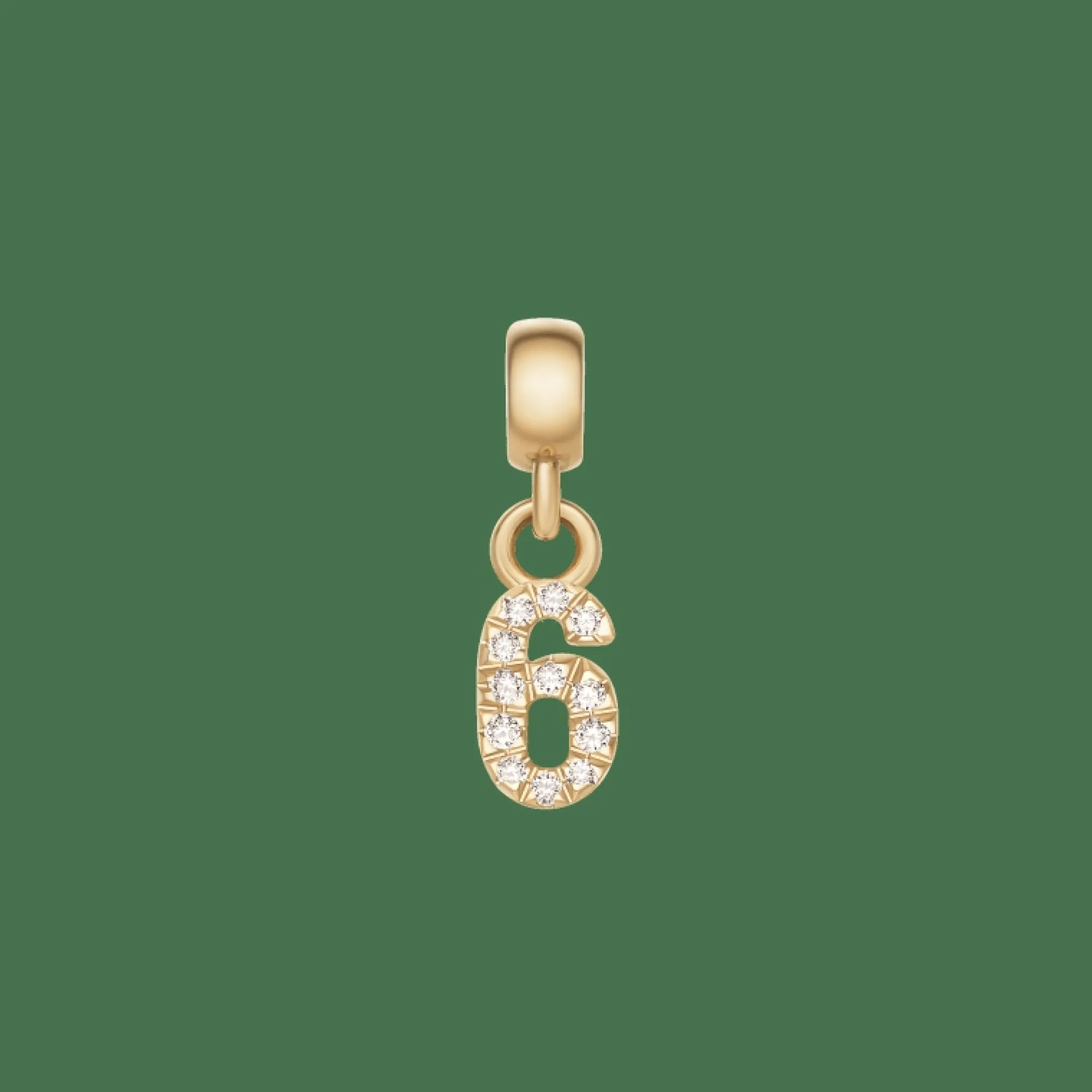 Daniel Wellington Berlocker<Crystal Number Charm Gold