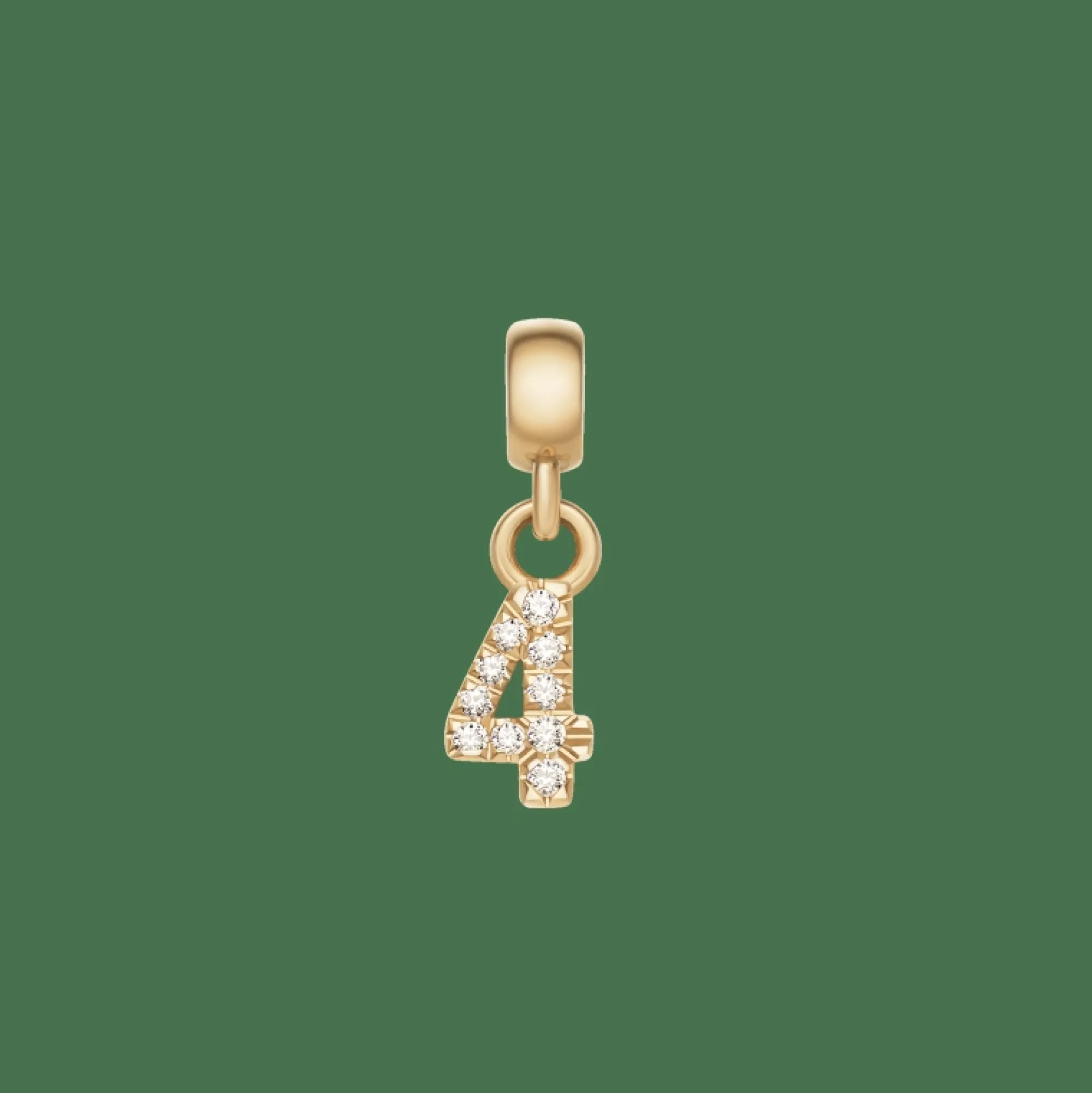 Daniel Wellington Berlocker<Crystal Number Charm Gold