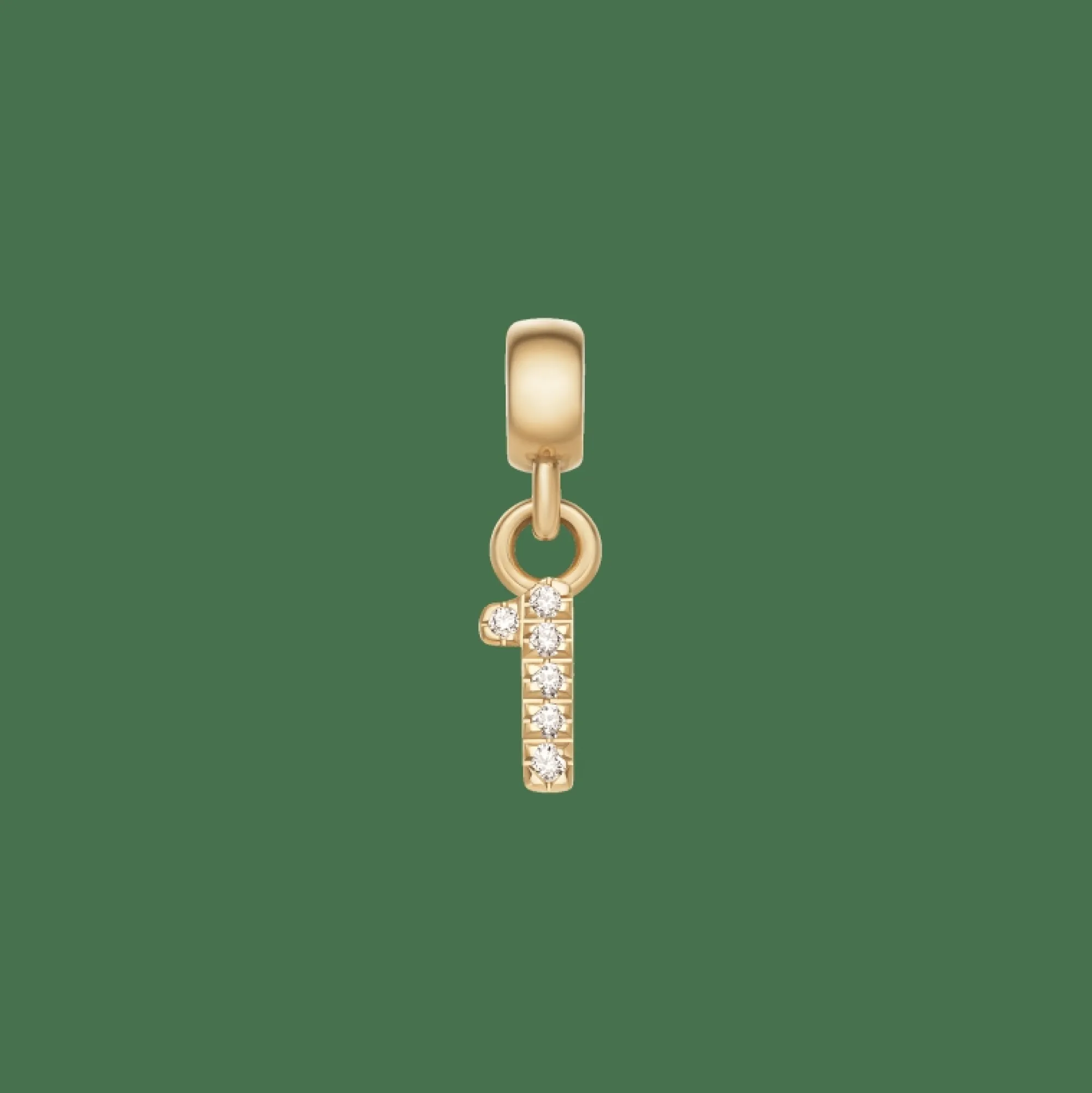 Daniel Wellington Berlocker<Crystal Number Charm Gold