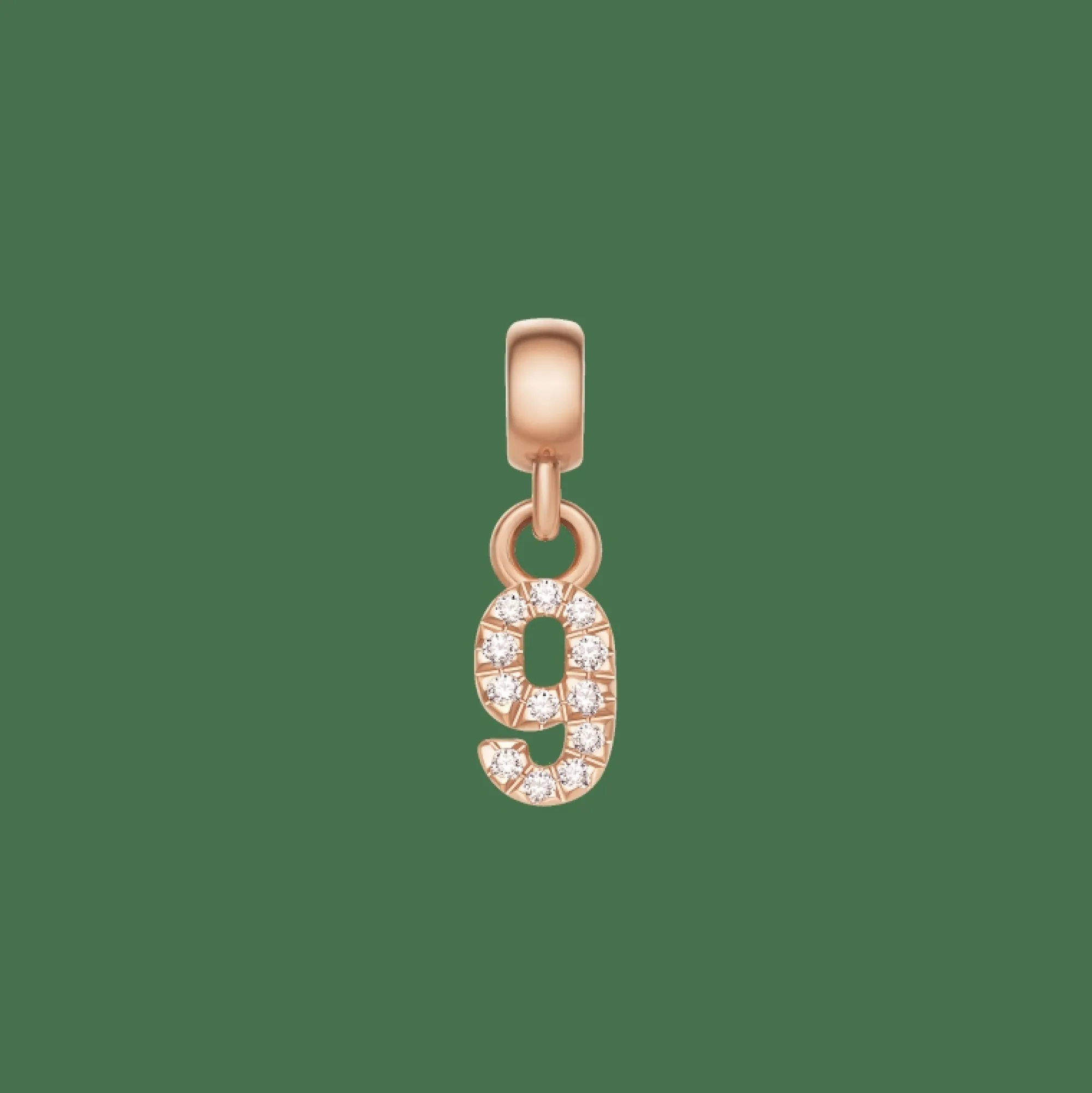 Daniel Wellington Berlocker<Crystal Number Charm Rose Gold