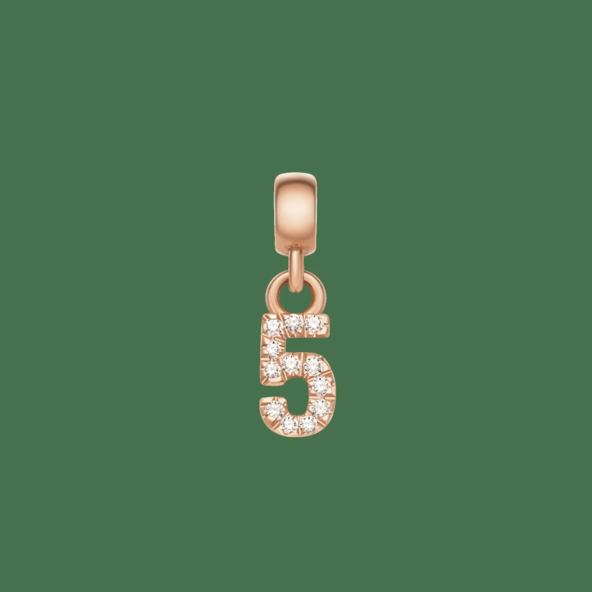 Daniel Wellington Berlocker<Crystal Number Charm Rose Gold