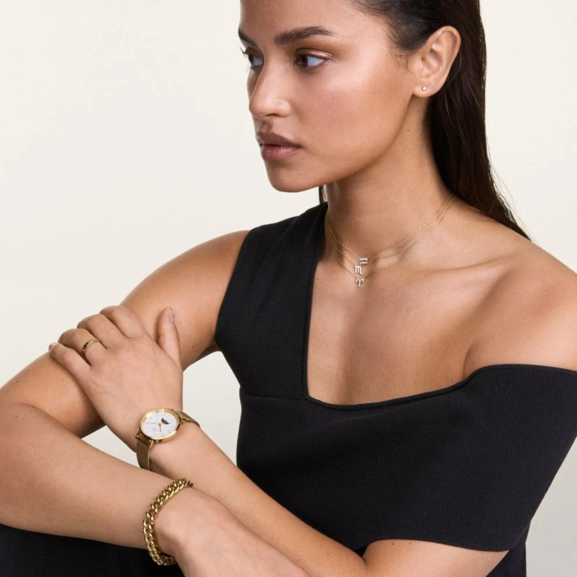 Daniel Wellington Halsband<Crystal Zodiac Chain Necklace Gold