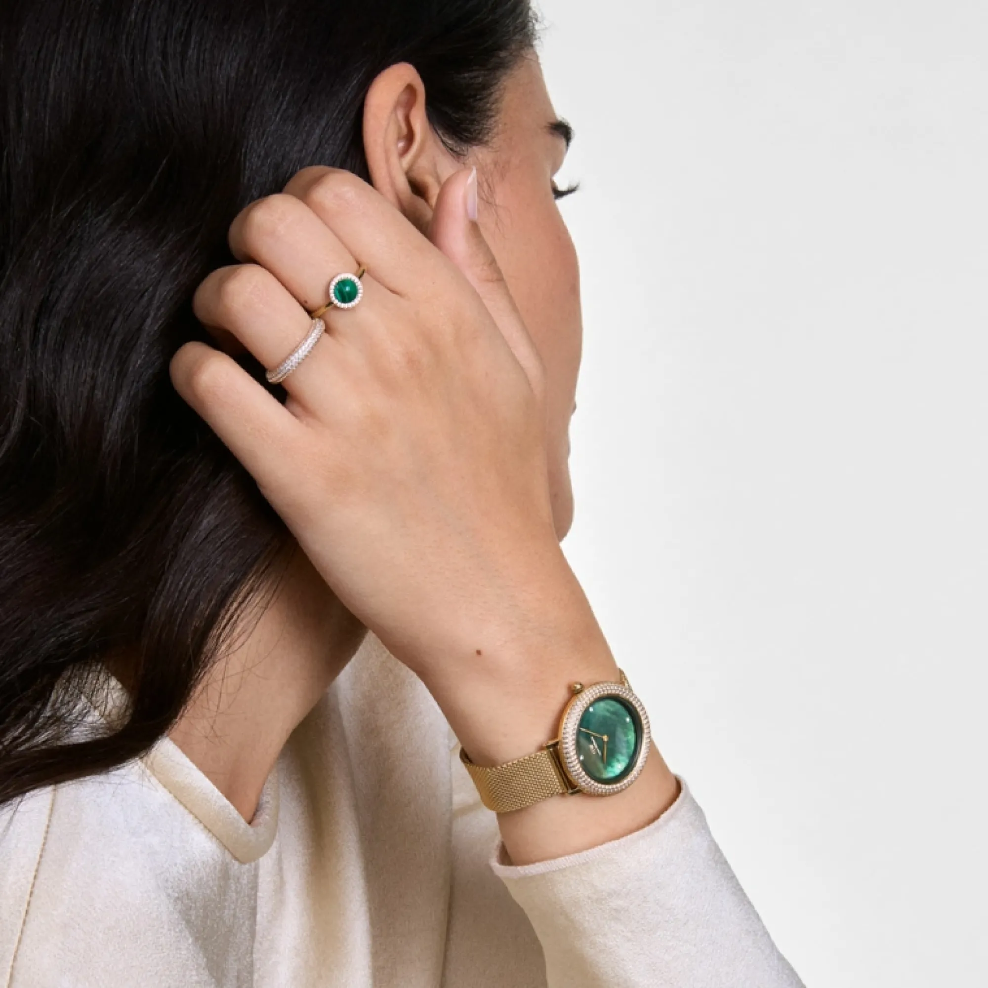 Daniel Wellington Damklockor<Crystalline Bezel Ever Green Gold