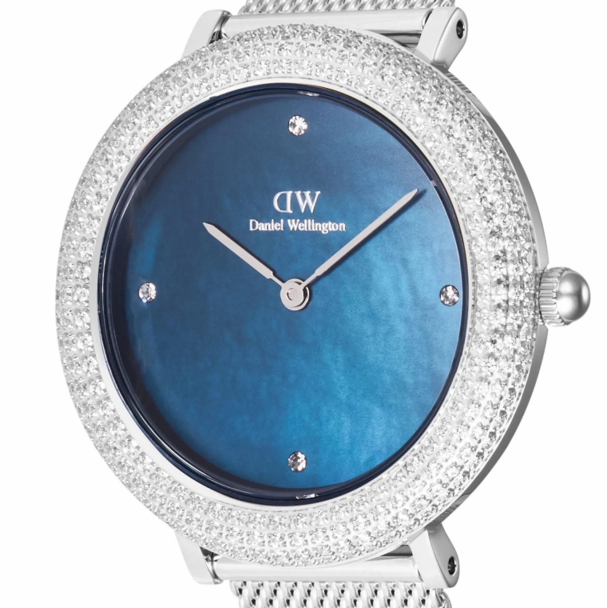 Daniel Wellington Damklockor<Crystalline Bezel Sterling Blue Silver