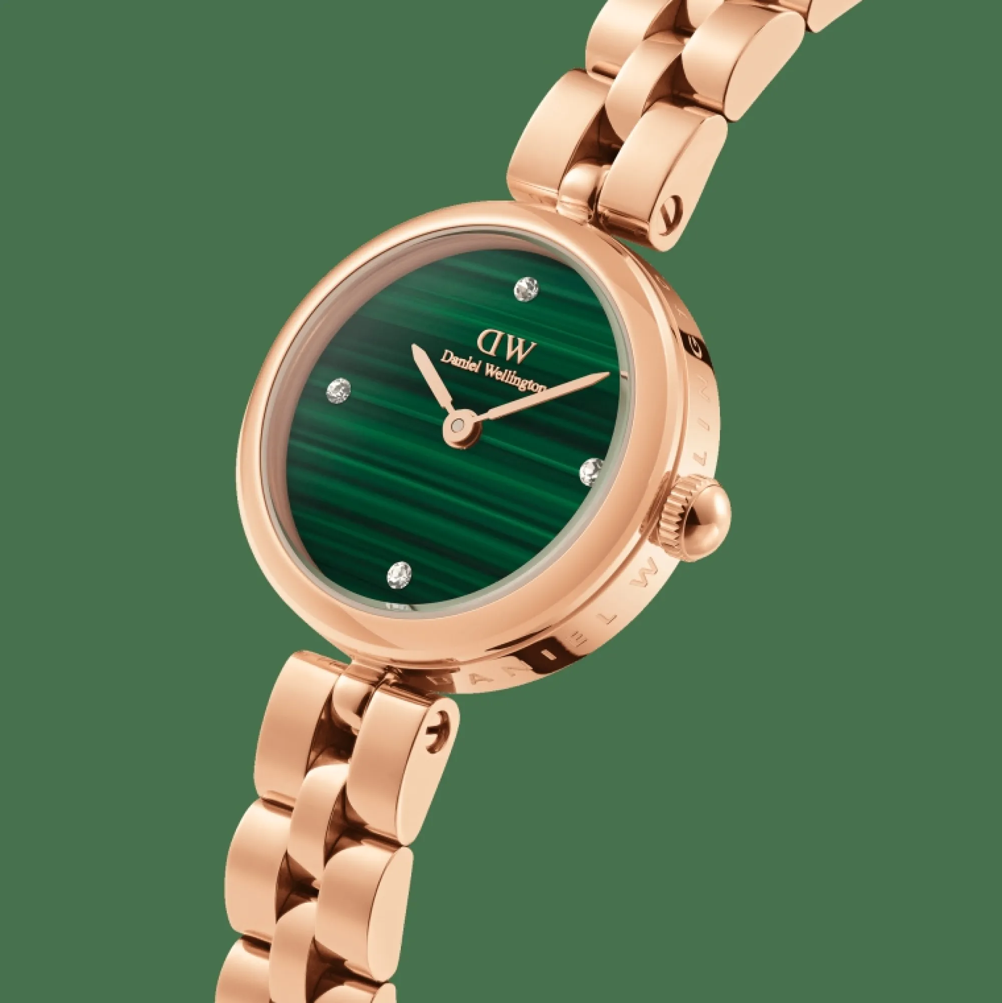 Daniel Wellington Damklockor<Elan Lumine Malachite Rose Gold