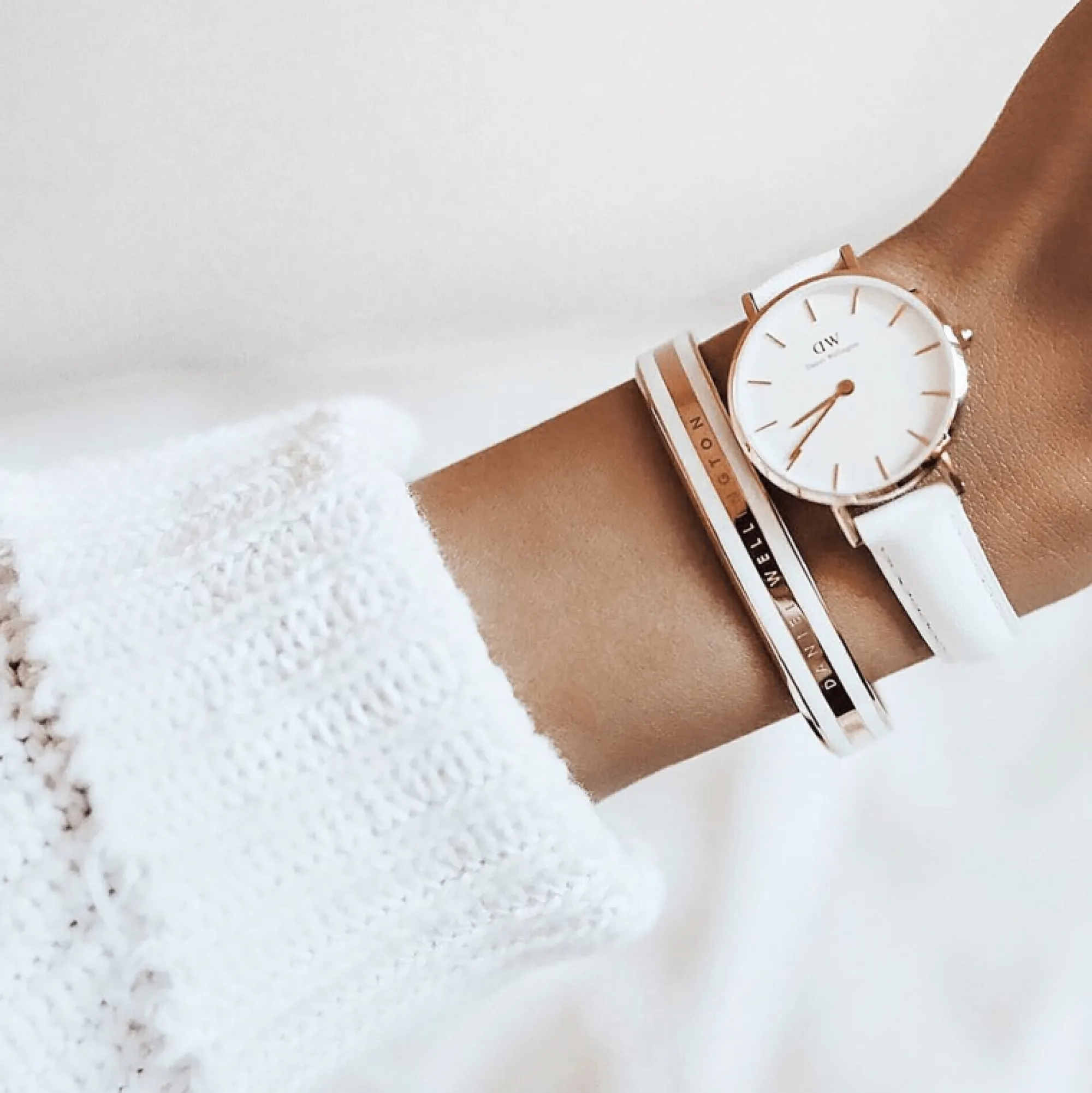 Daniel Wellington Armband<Emalie Bracelet Rose Gold/Satin White