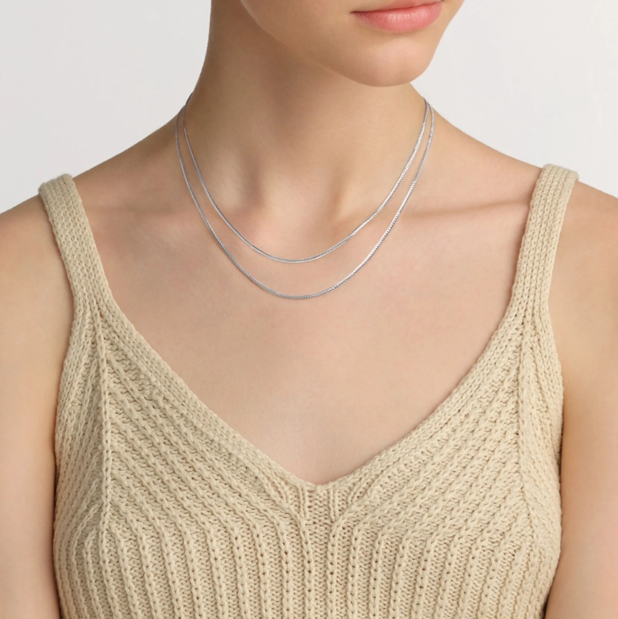 Daniel Wellington Halsband<Flat Chain Necklace S Silver