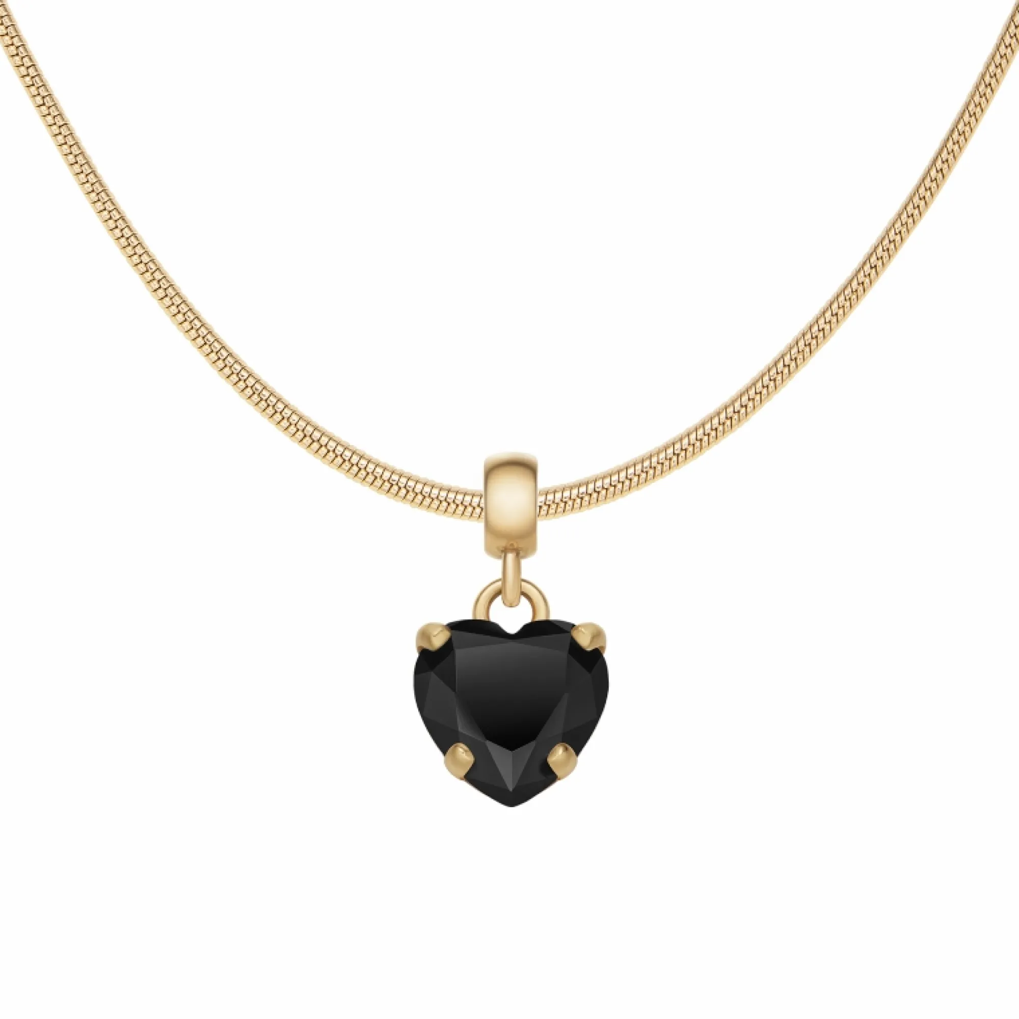 Daniel Wellington Berlocker<Heart Black Crystal Charm G Gold/Black
