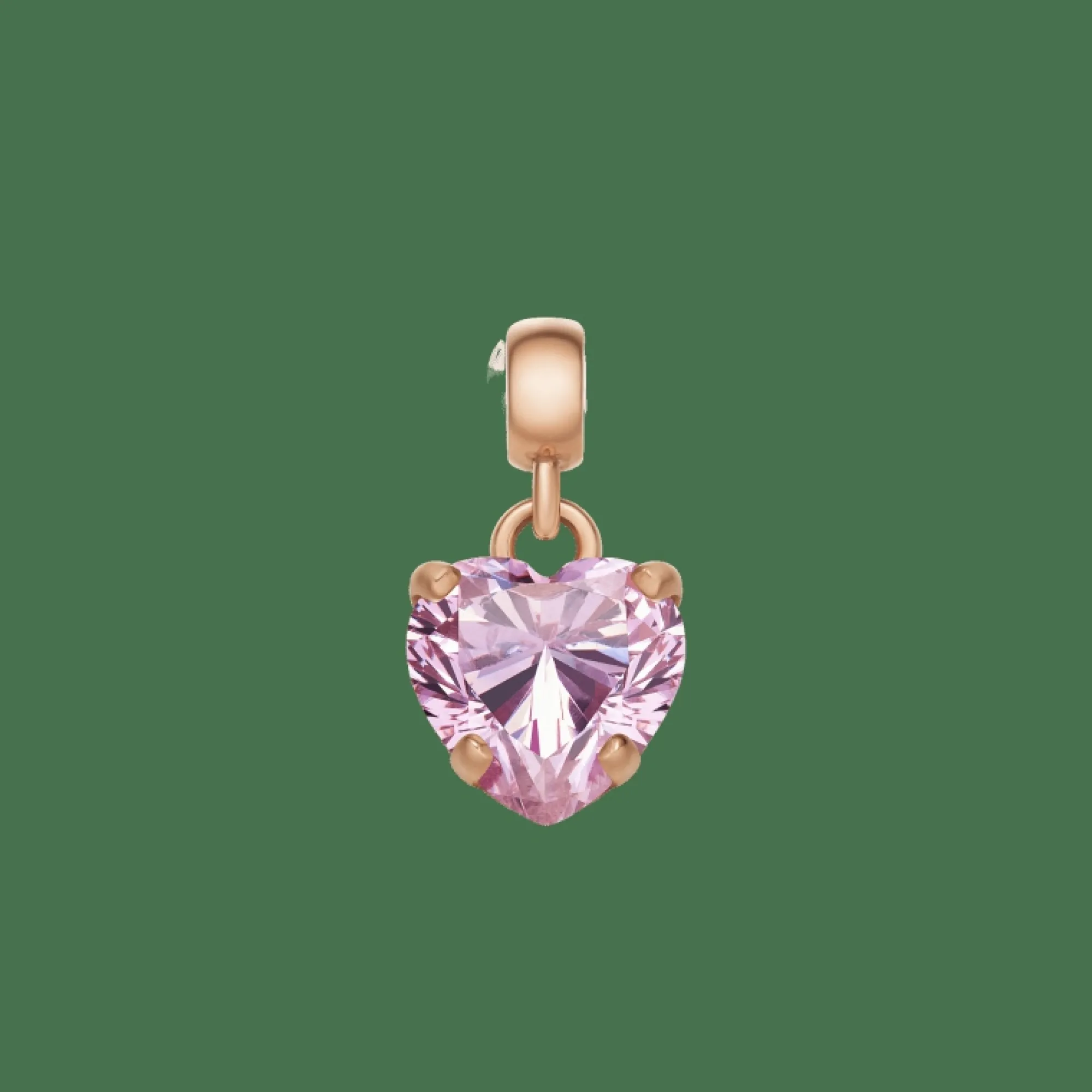 Daniel Wellington Berlocker<Heart Pink Crystal Charm RG Rose Gold/Pink