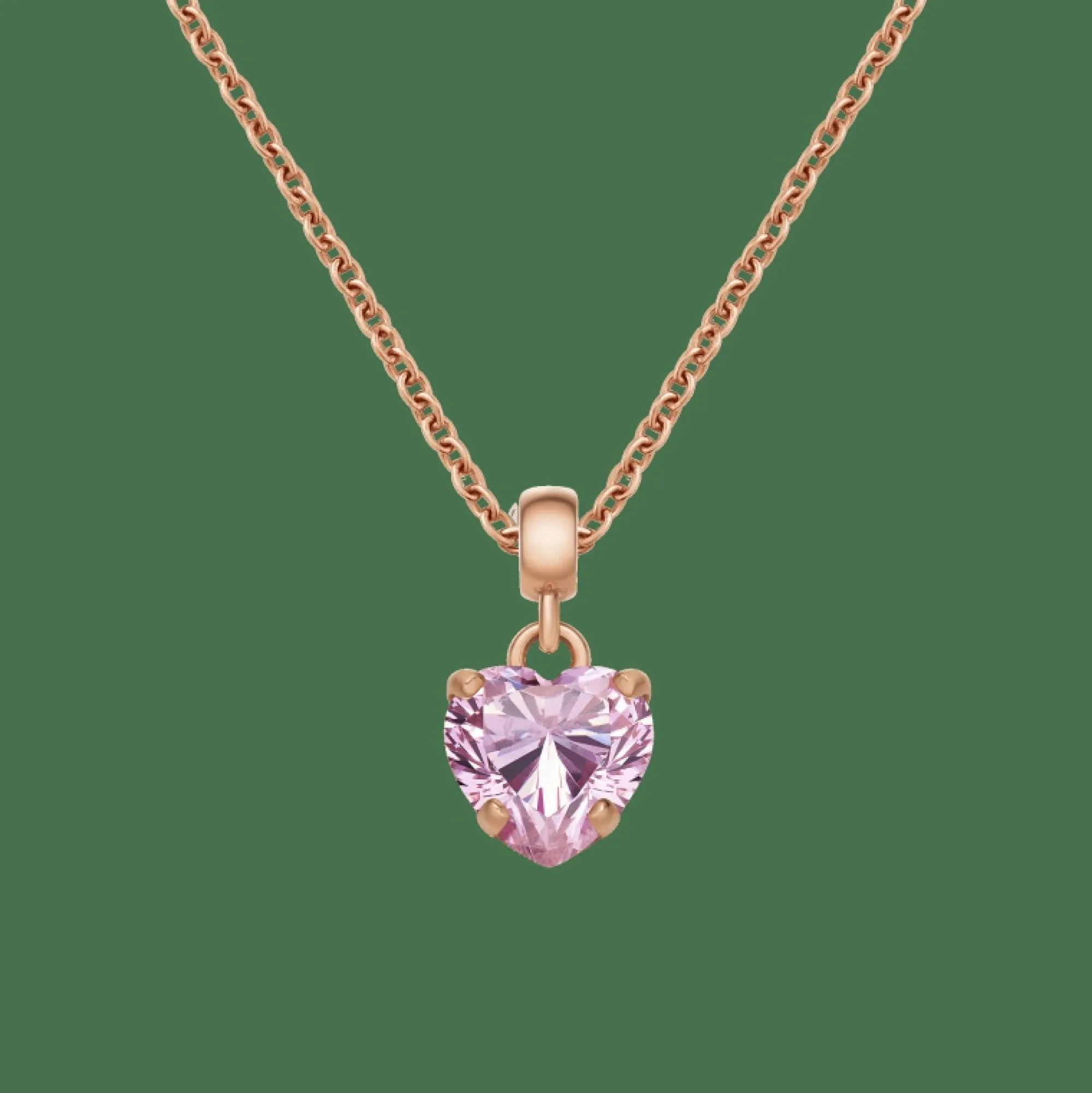 Daniel Wellington Berlocker<Heart Pink Crystal Charm RG Rose Gold/Pink