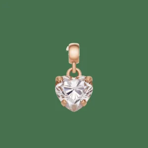 Daniel Wellington Berlocker<Heart White Crystal Charm RG Rose Gold/White