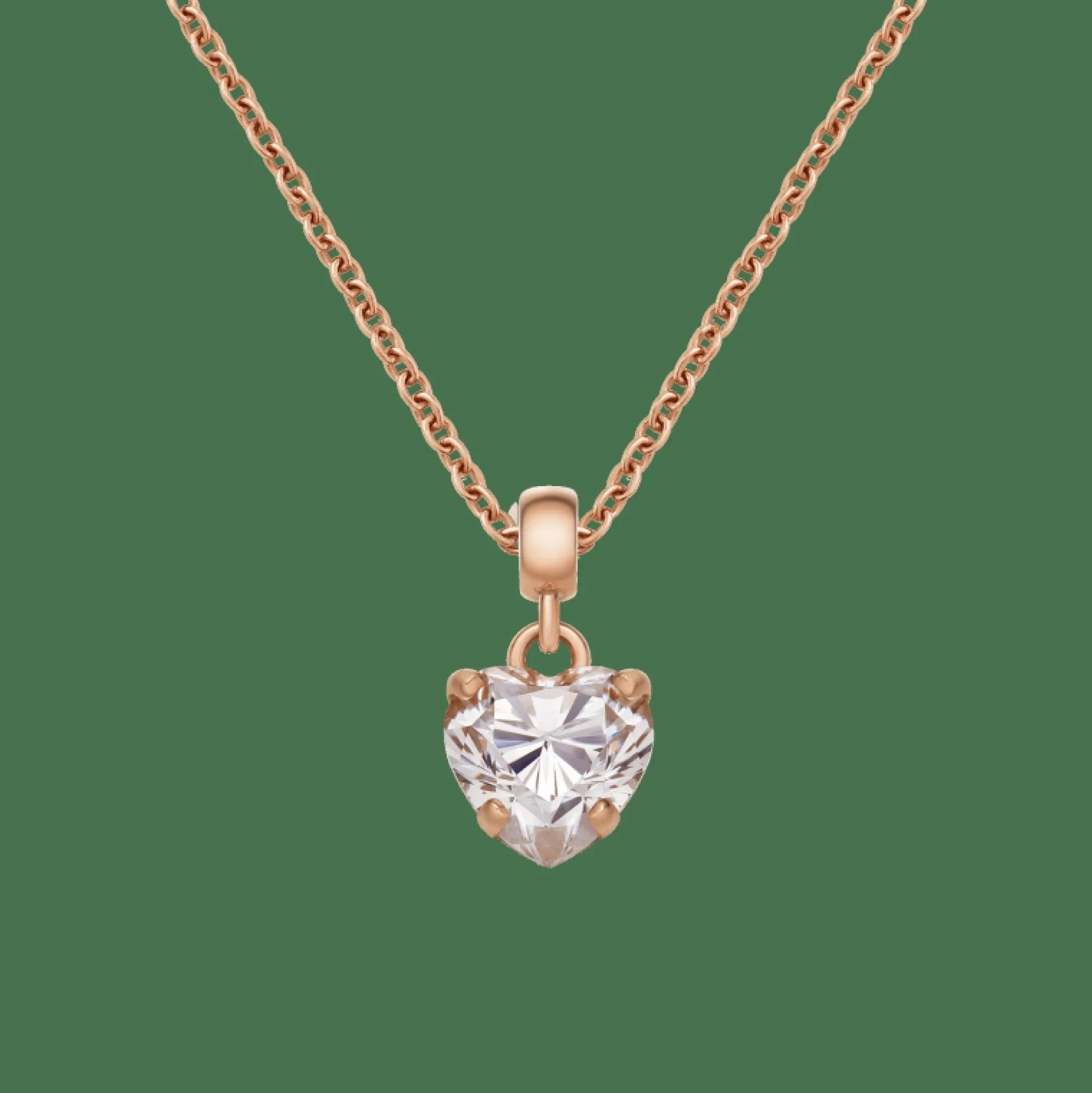 Daniel Wellington Berlocker<Heart White Crystal Charm RG Rose Gold/White