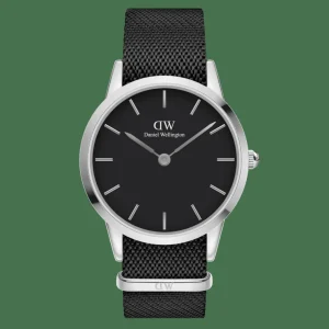 Daniel Wellington Herrklockor<Iconic Black NATO Black Dial Silver