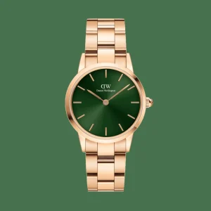 Daniel Wellington Herrklockor<Iconic Link Emerald Rose Gold