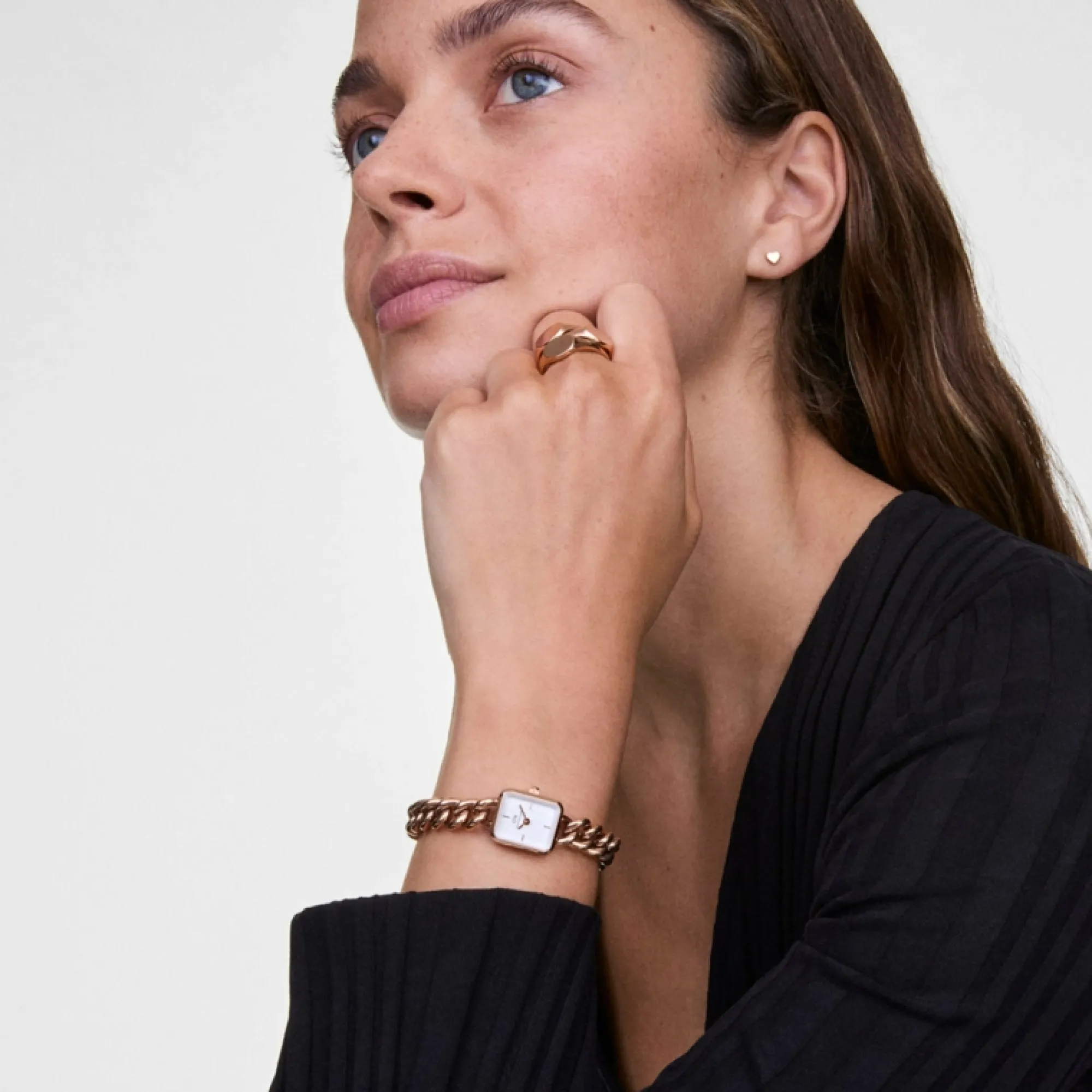 Daniel Wellington Damklockor<Jolie Chain Rose Gold