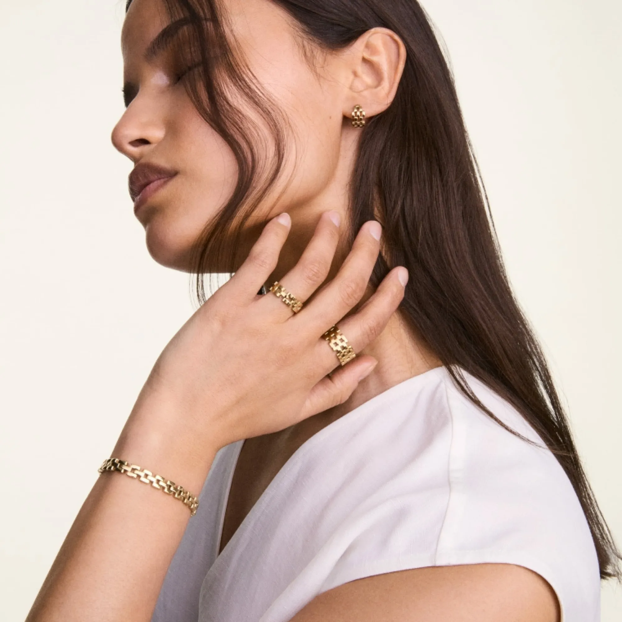 Daniel Wellington Ringar<5-Link Ring Gold