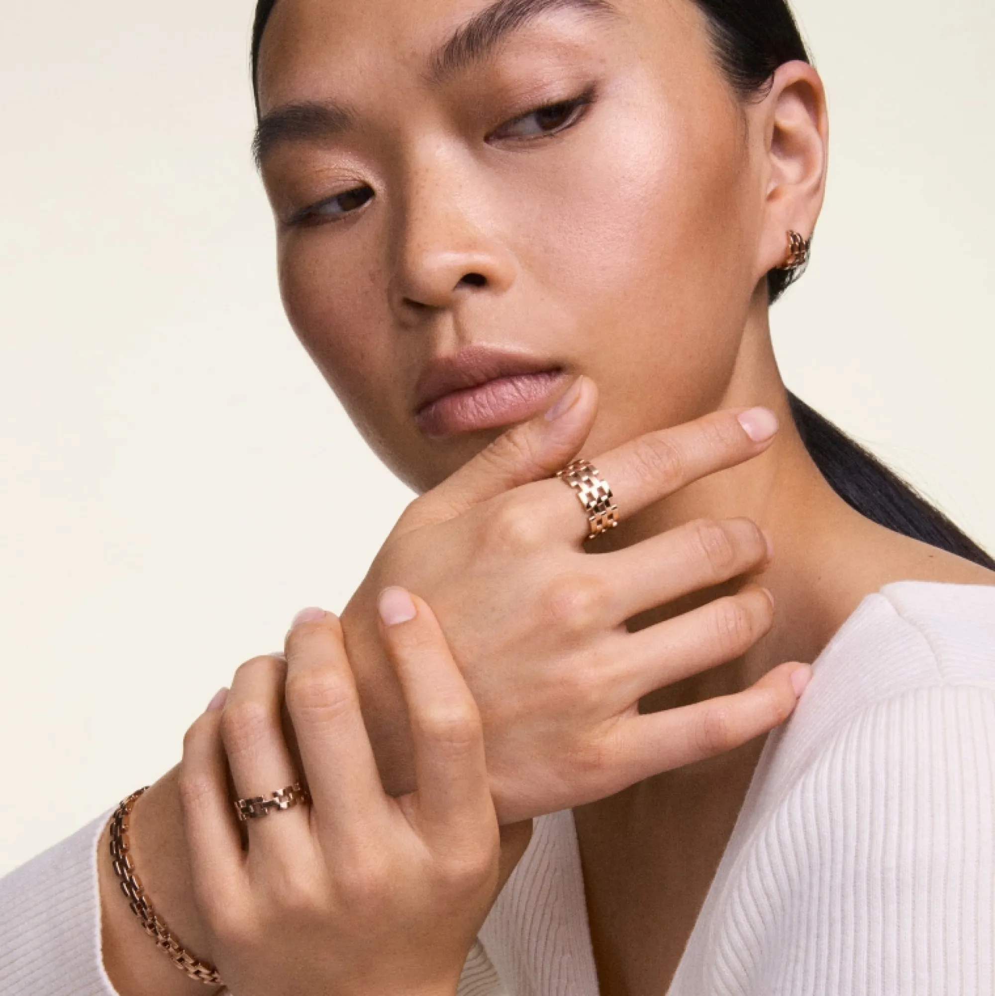 Daniel Wellington Ringar<5-Link Ring Rose Gold