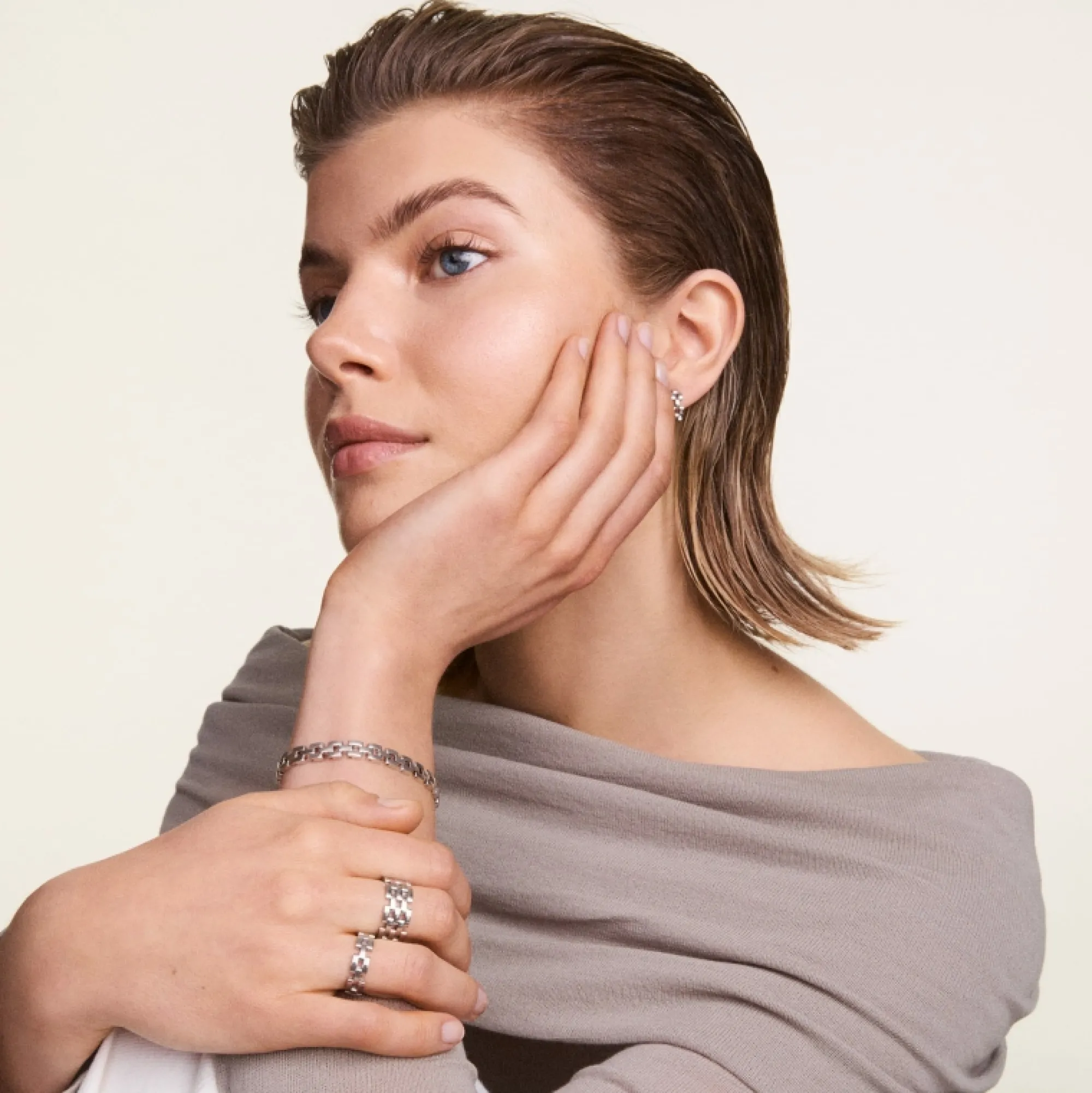 Daniel Wellington Ringar<3-Link Ring Silver