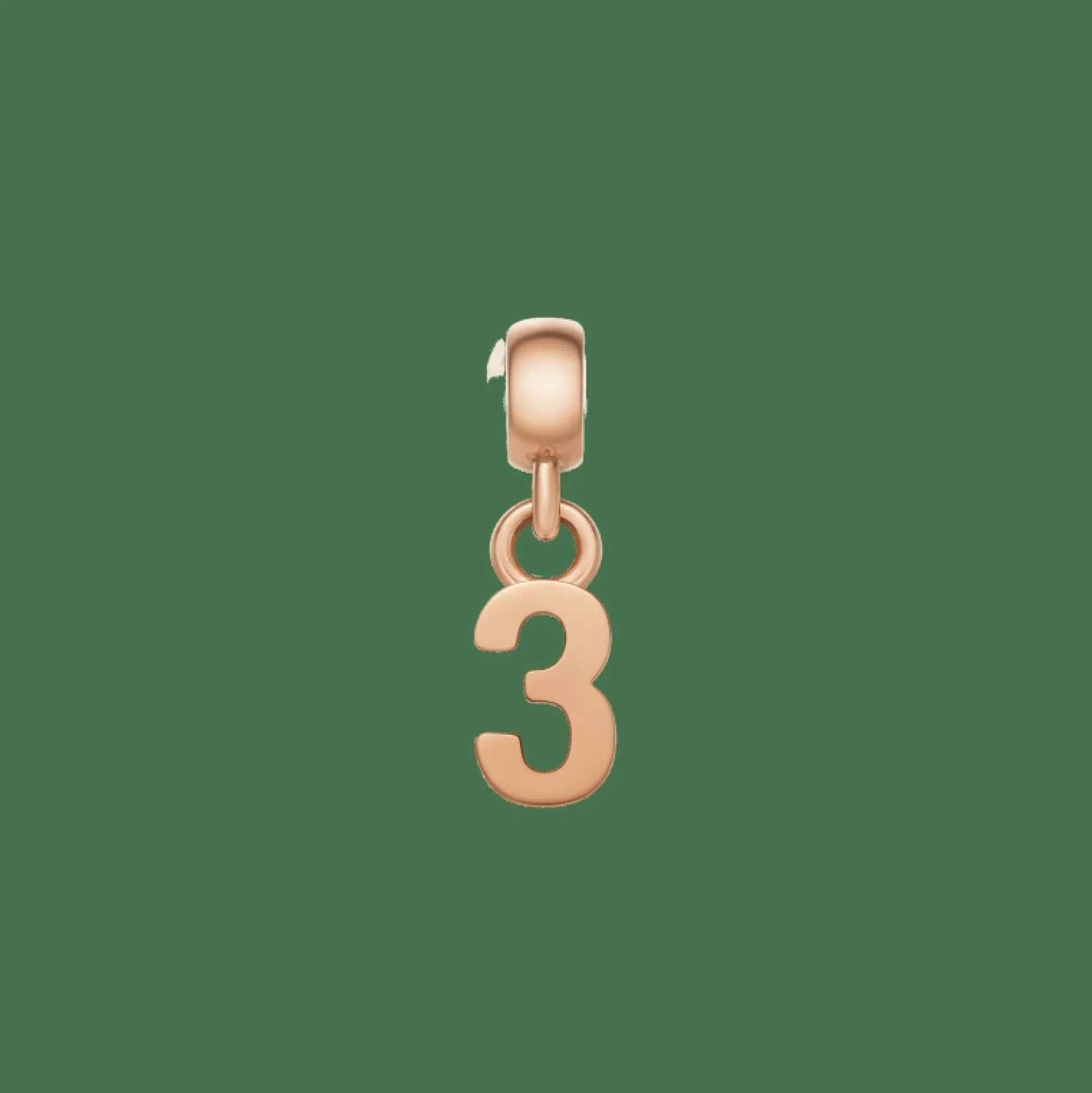 Daniel Wellington Berlocker<Number Charm Rose Gold