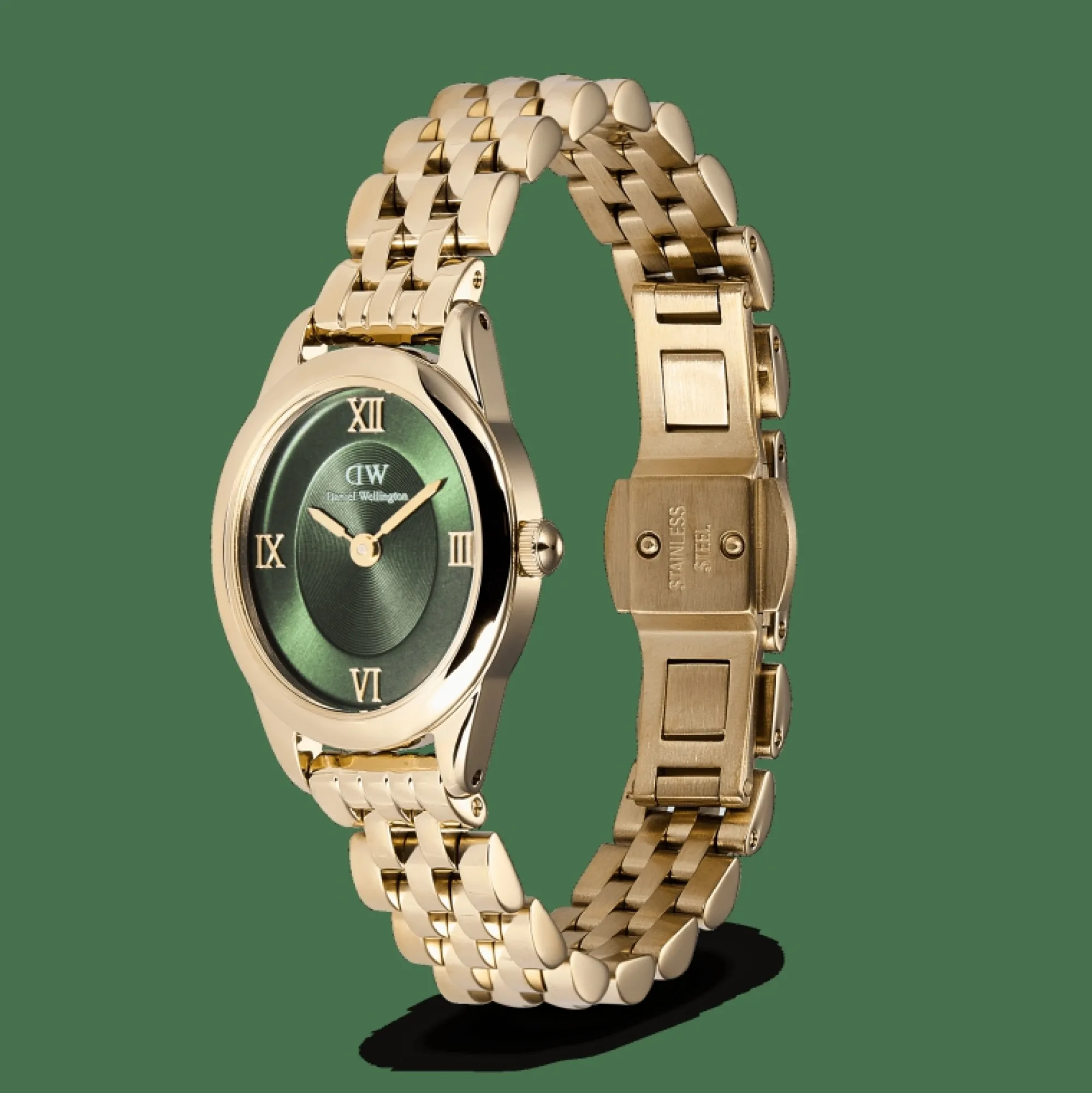 Daniel Wellington Damklockor<Ophelia Mini Emerald Gold