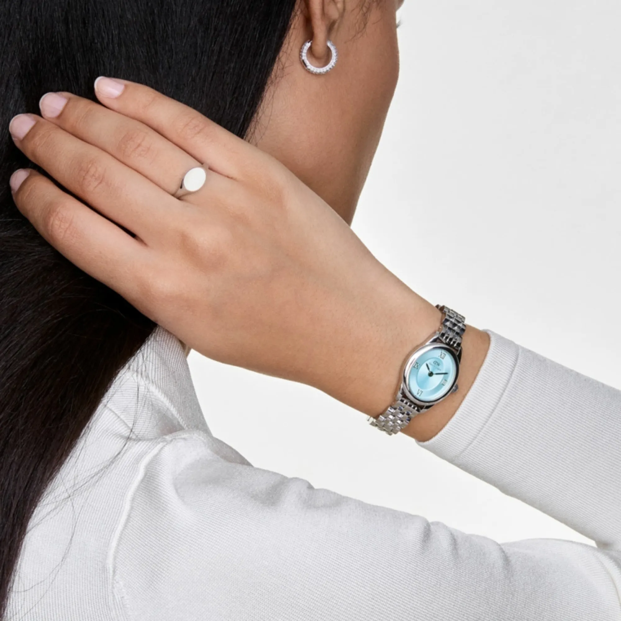 Daniel Wellington Damklockor<Ophelia Mini Ice Blue Silver