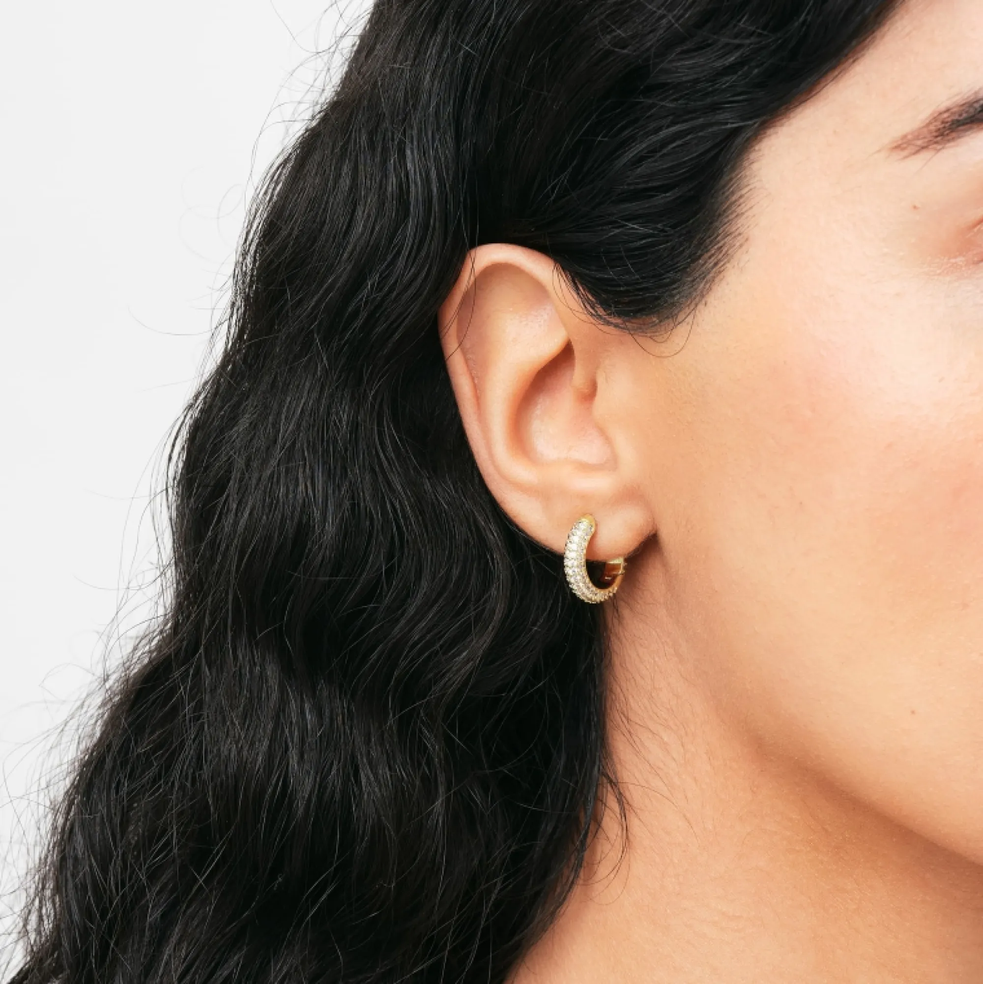 Daniel Wellington Örhängen<Pavé Crystal Earrings Gold