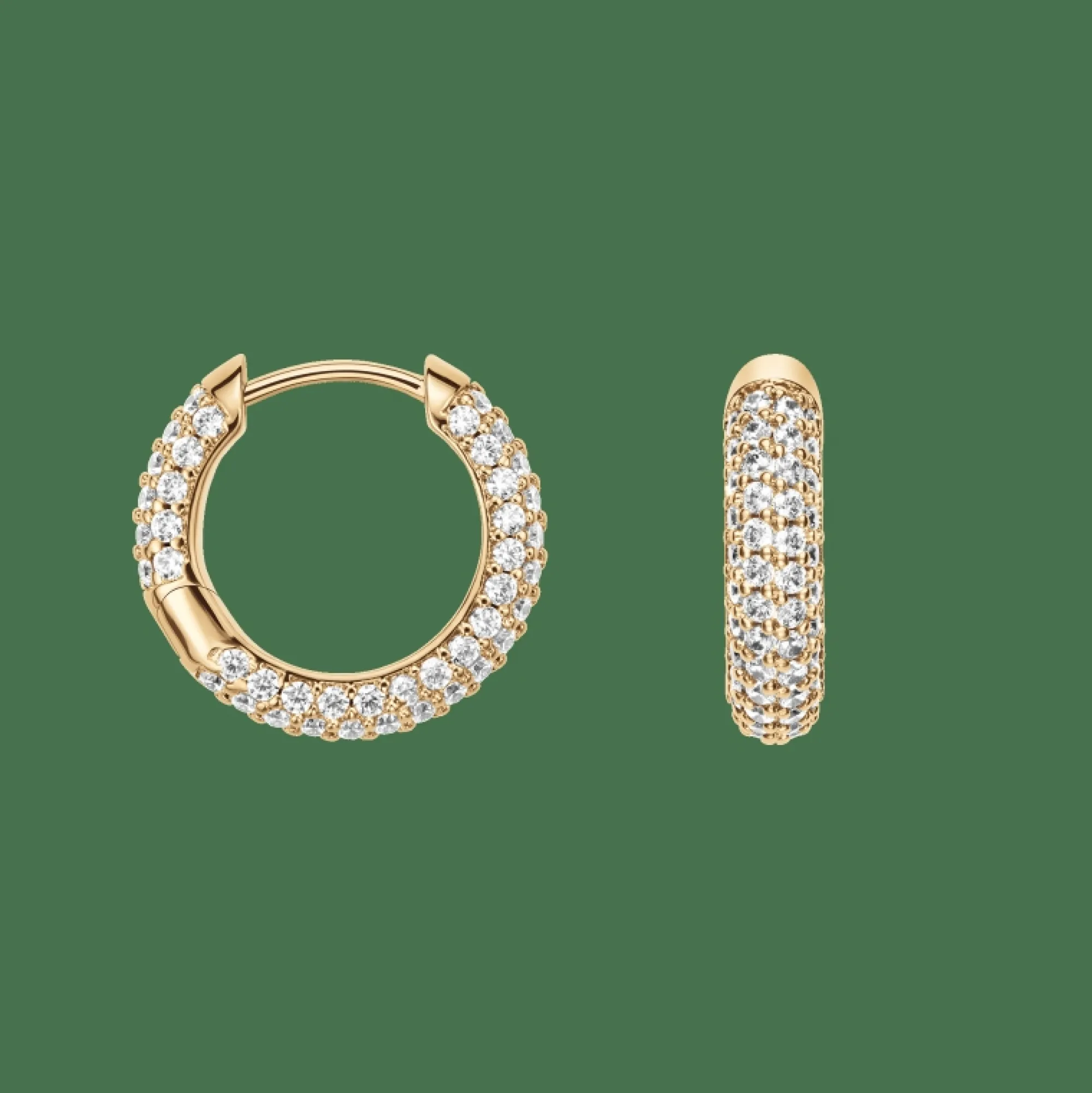 Daniel Wellington Örhängen<Pavé Crystal Earrings Gold