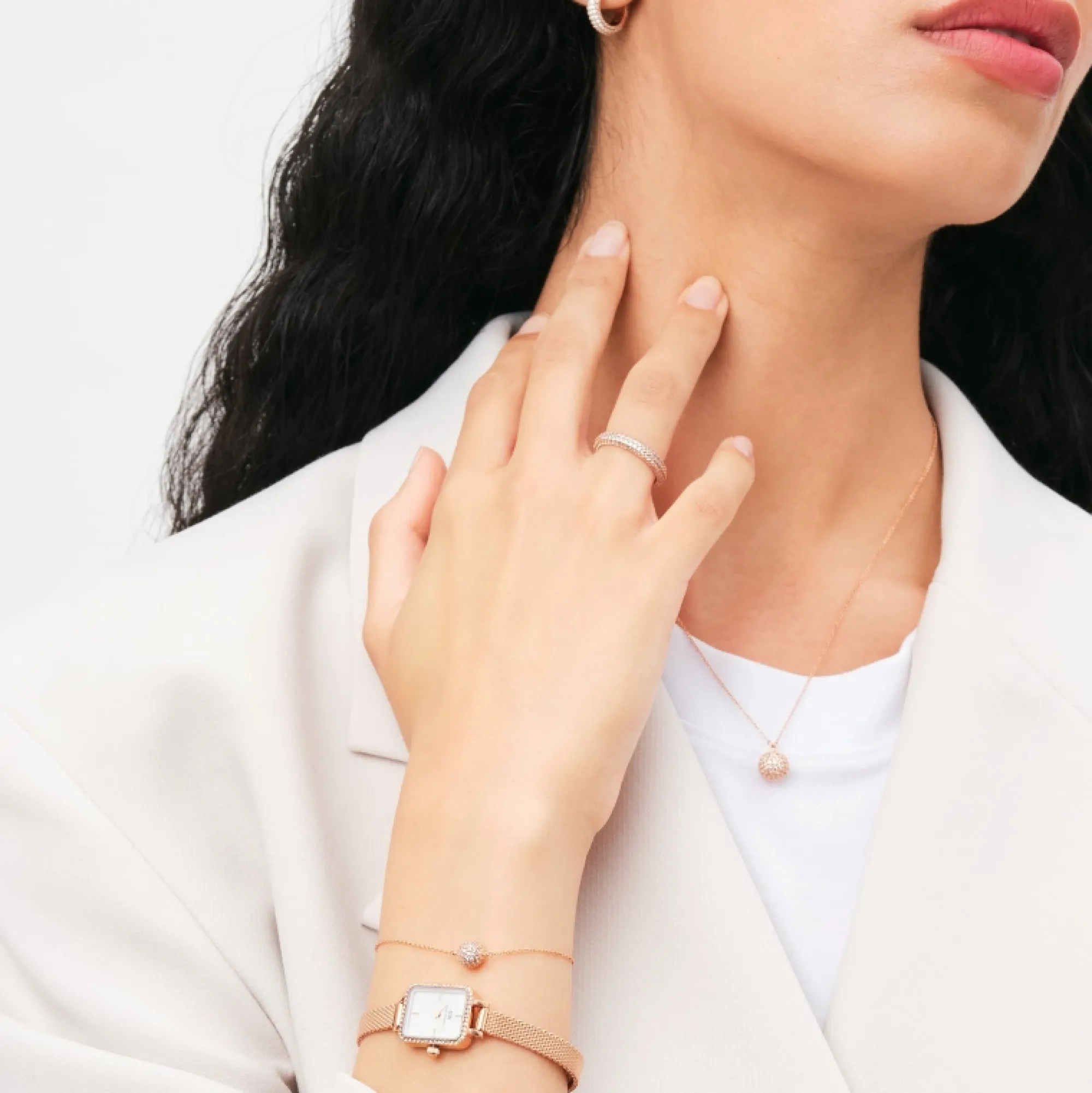 Daniel Wellington Armband<Pavé Crystal Pendant Bracelet Rose Gold