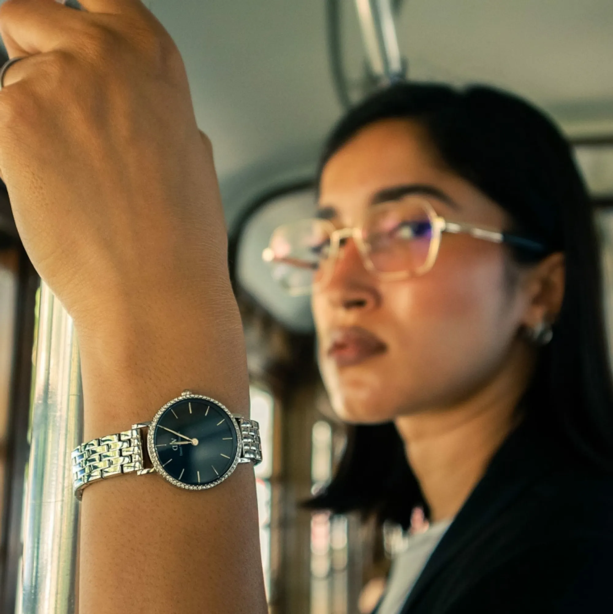 Daniel Wellington Damklockor<Petite Lumine Bezel 5-Link Arctic S Silver