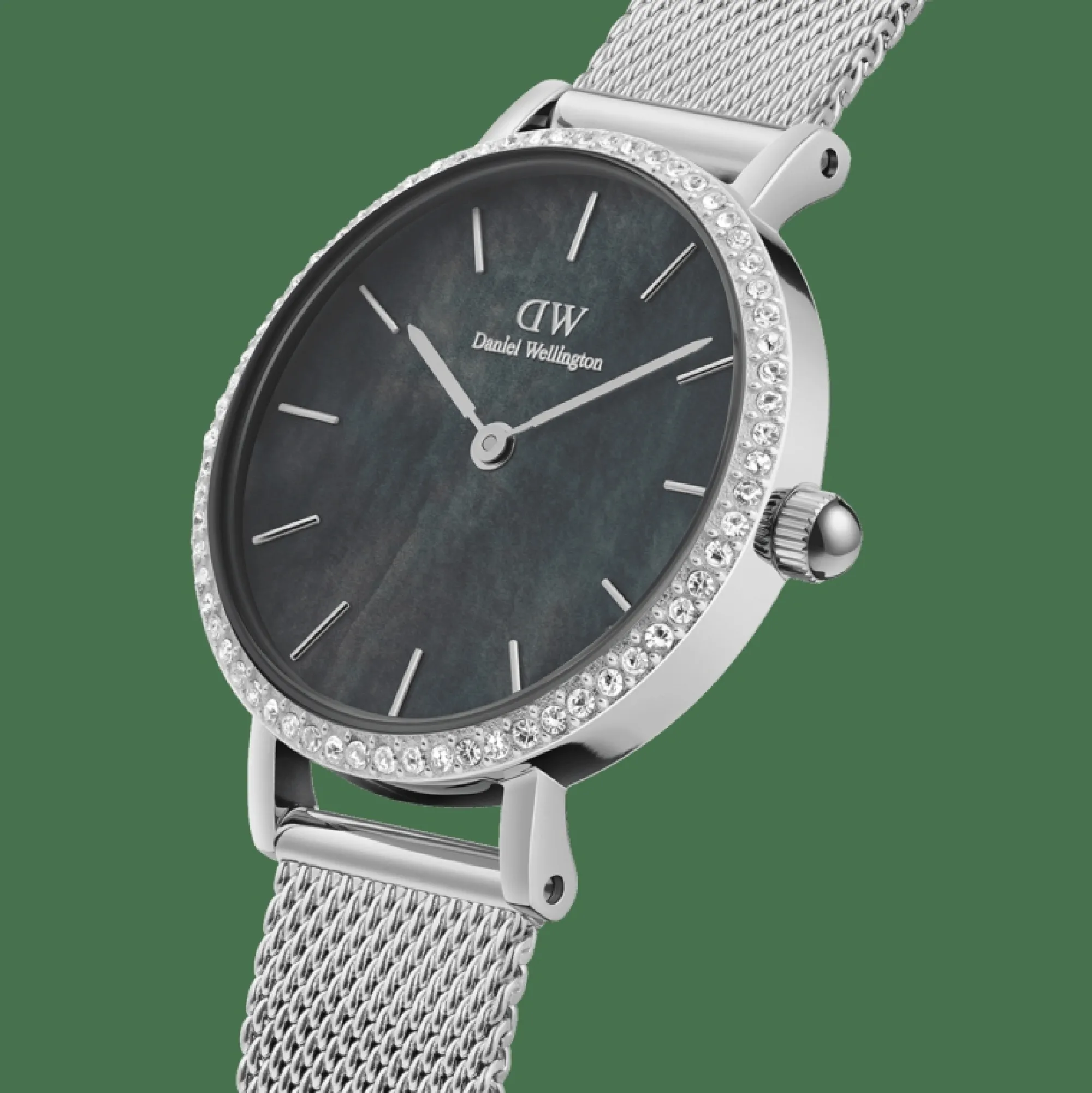Daniel Wellington Damklockor<Petite Lumine Bezel Sterling Black MOP Silver