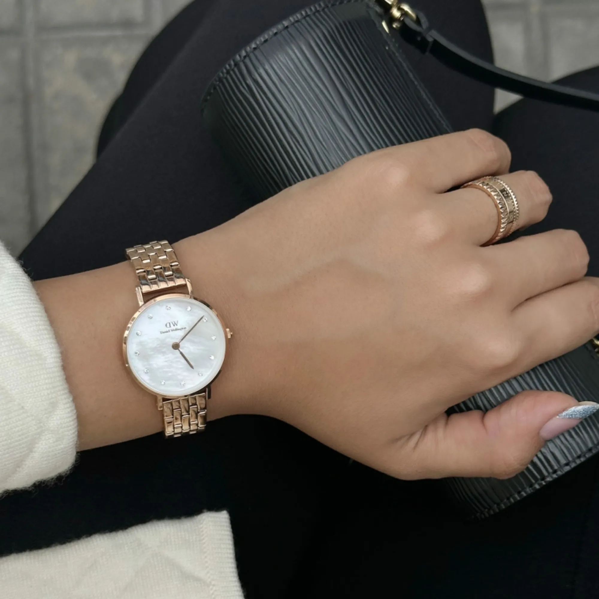 Daniel Wellington Damklockor<Petite Lumine 5-Link Melrose Rose Gold