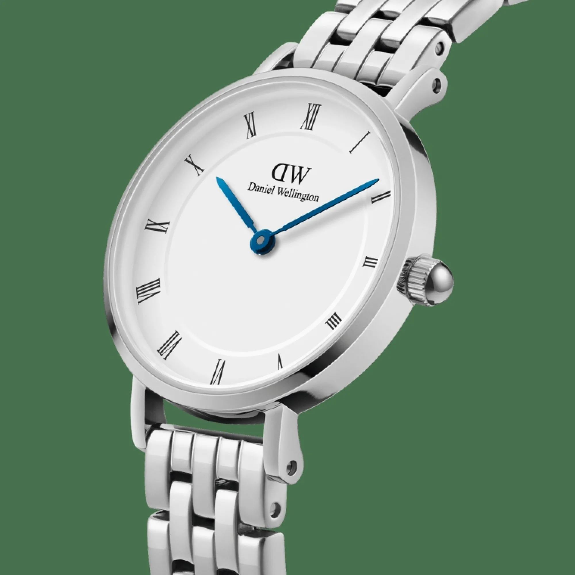 Daniel Wellington Damklockor<Petite Roman Numerals 5-Link Silver