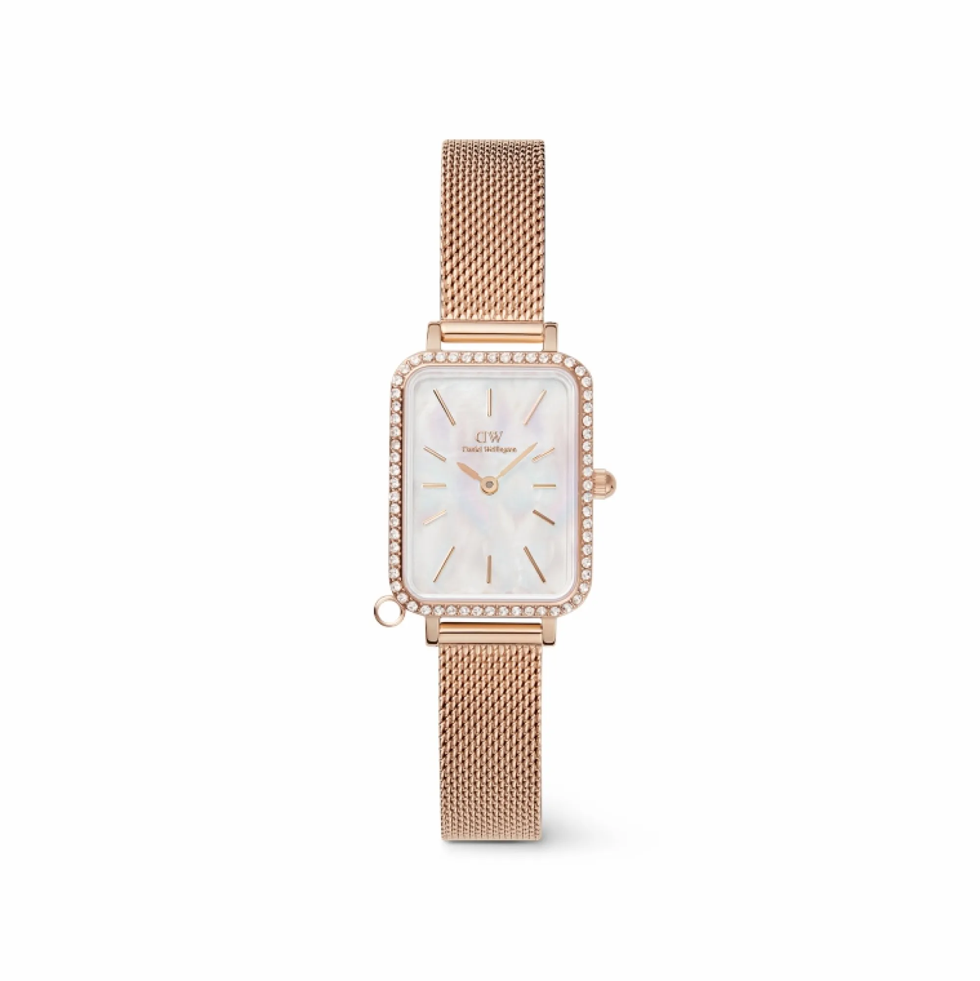 Daniel Wellington Damklockor<Quadro Crystal Zodiac Melrose Rose Gold