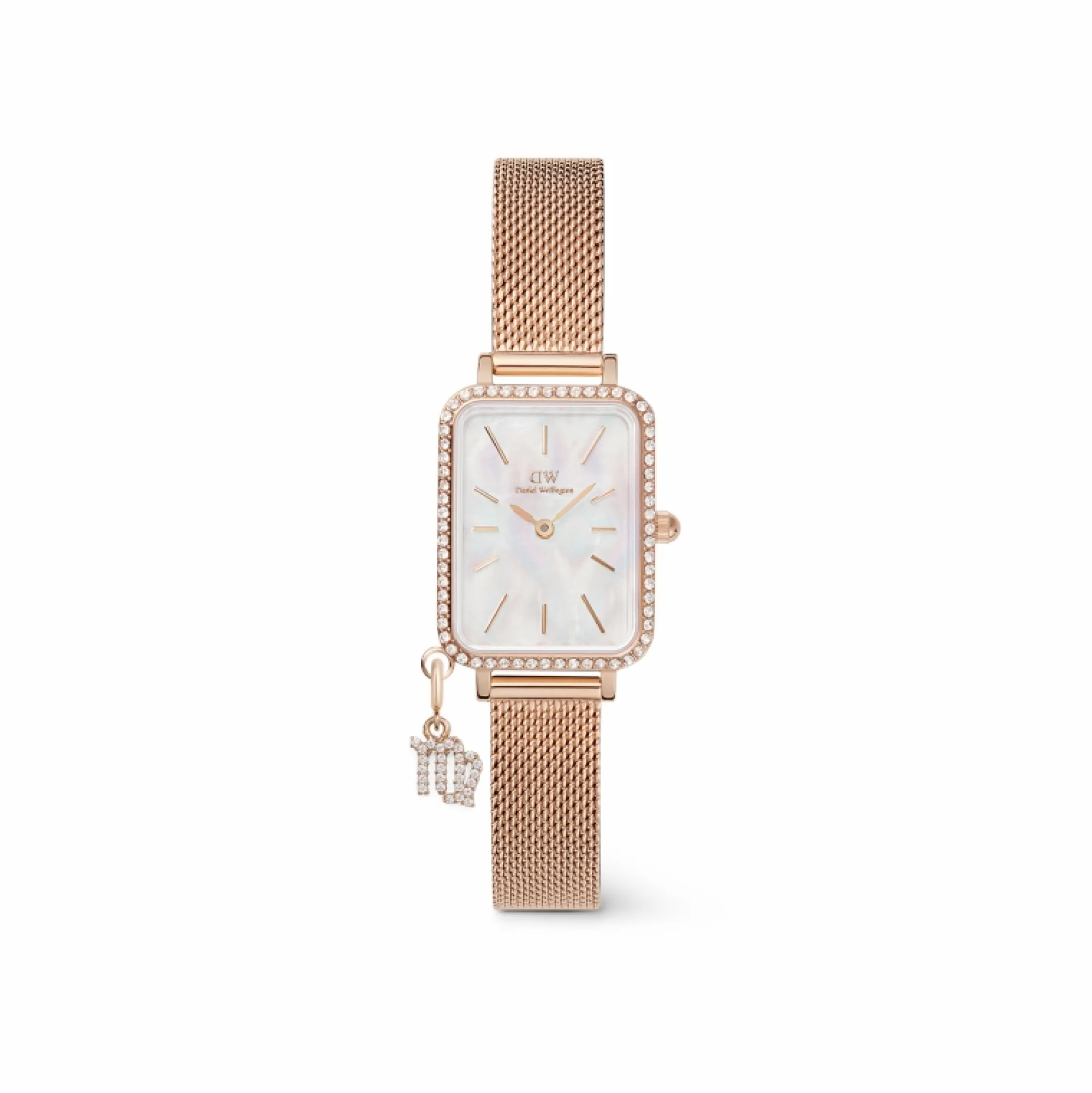 Daniel Wellington Damklockor<Quadro Crystal Zodiac Melrose Rose Gold